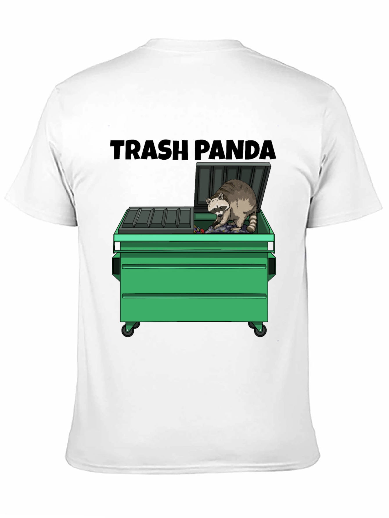 Black Trash Panda Graphic T-Shirt - Funny Raccoon Tee view 11
