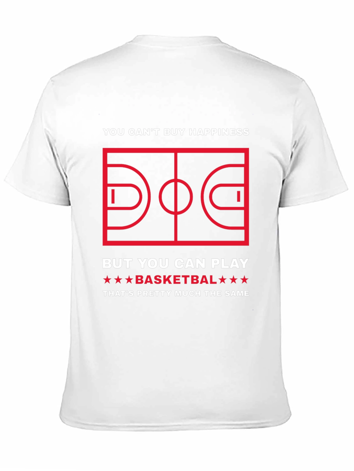 Black Funny Basketball T-Shirt: Can't Buy Happiness view 11