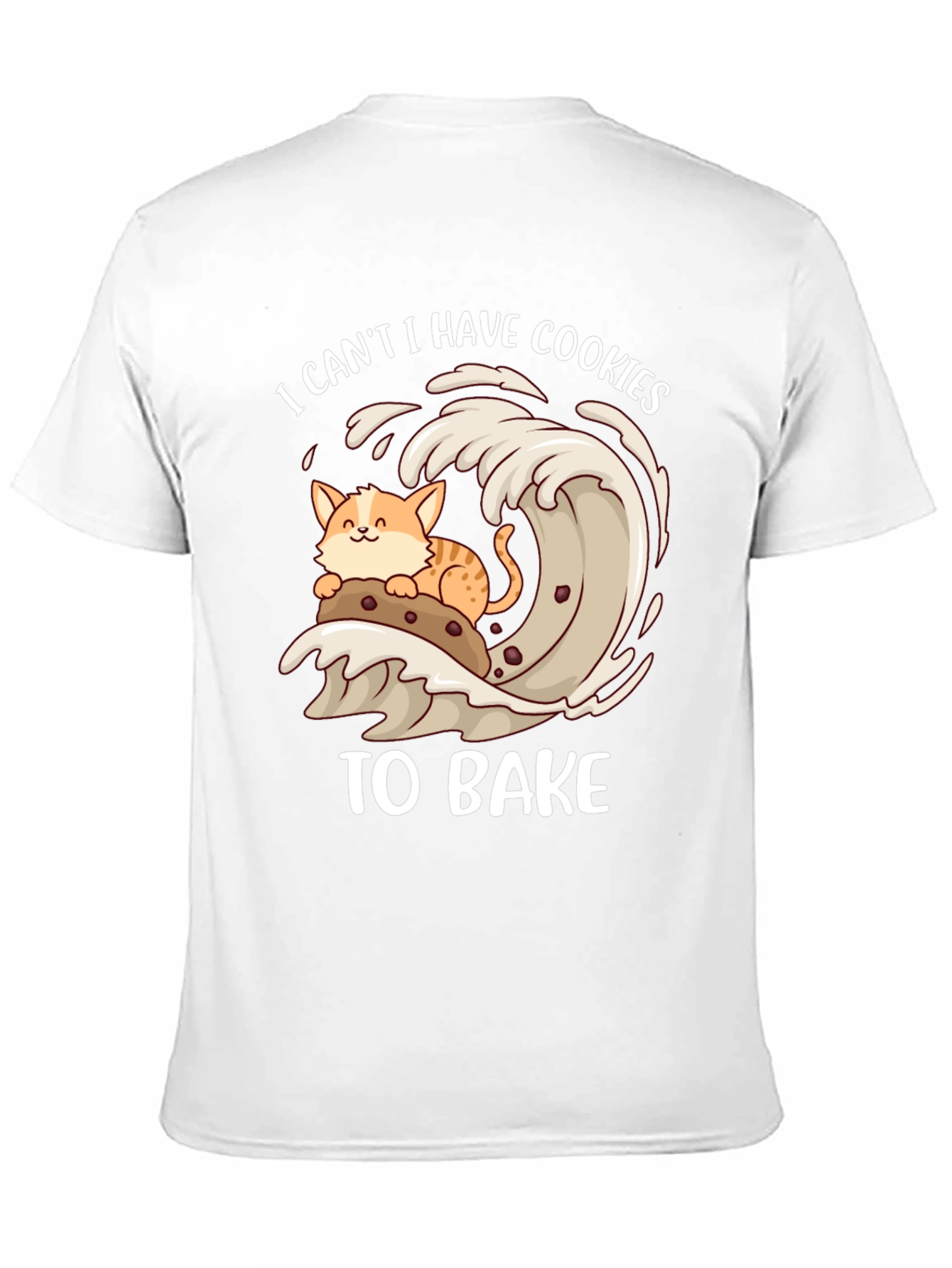 Black Cute Cat Baking Cookies T-Shirt view 11
