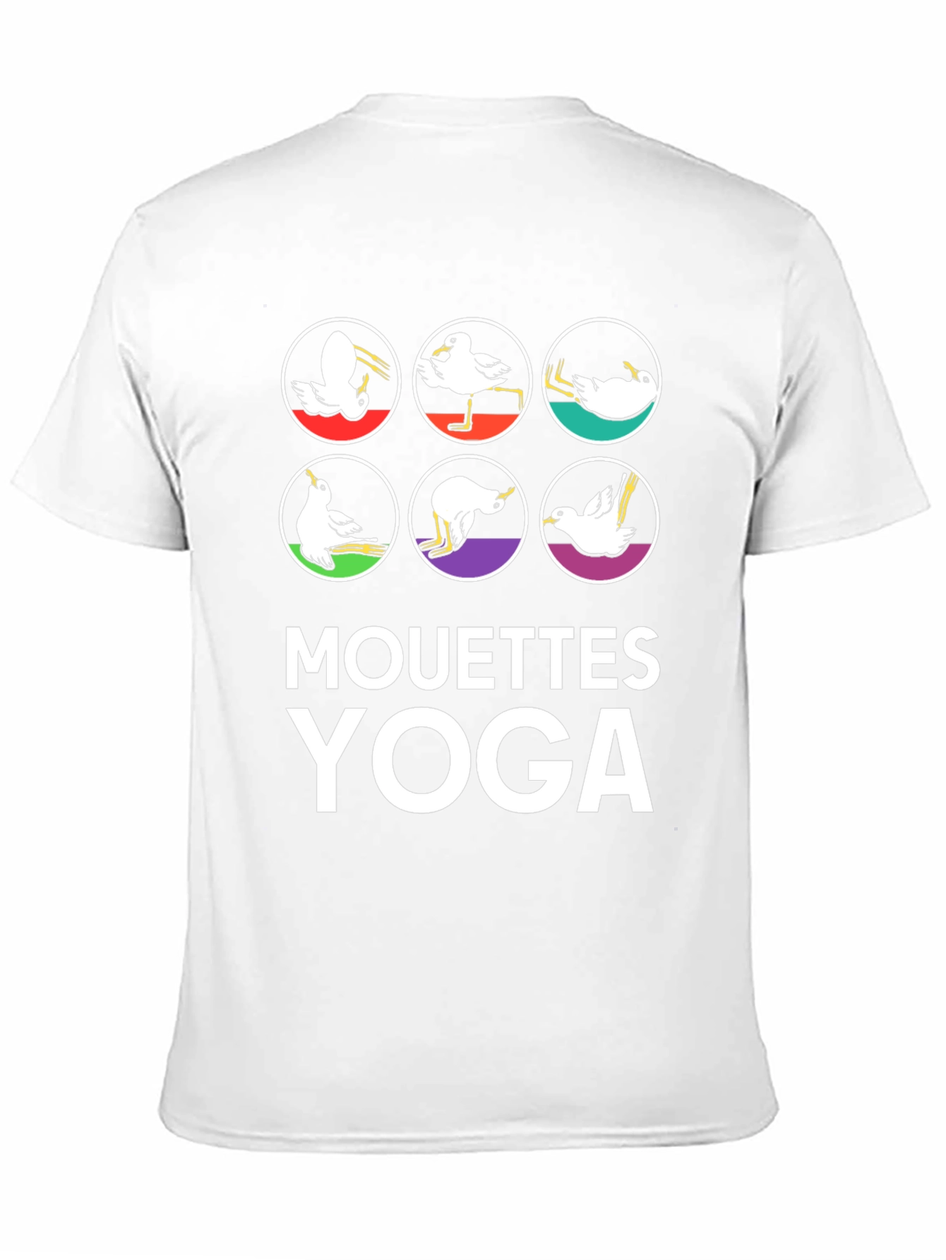 Black Mouettes Yoga Graphic T-Shirt - Bird Pose Tee view 11