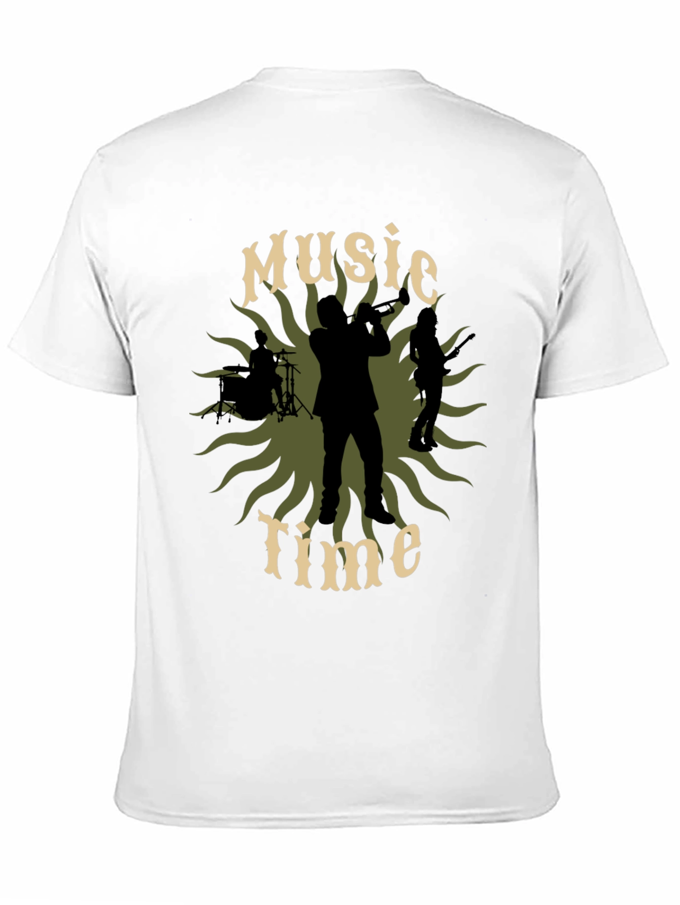 Black Music Time Silhouette Graphic Tee view 11