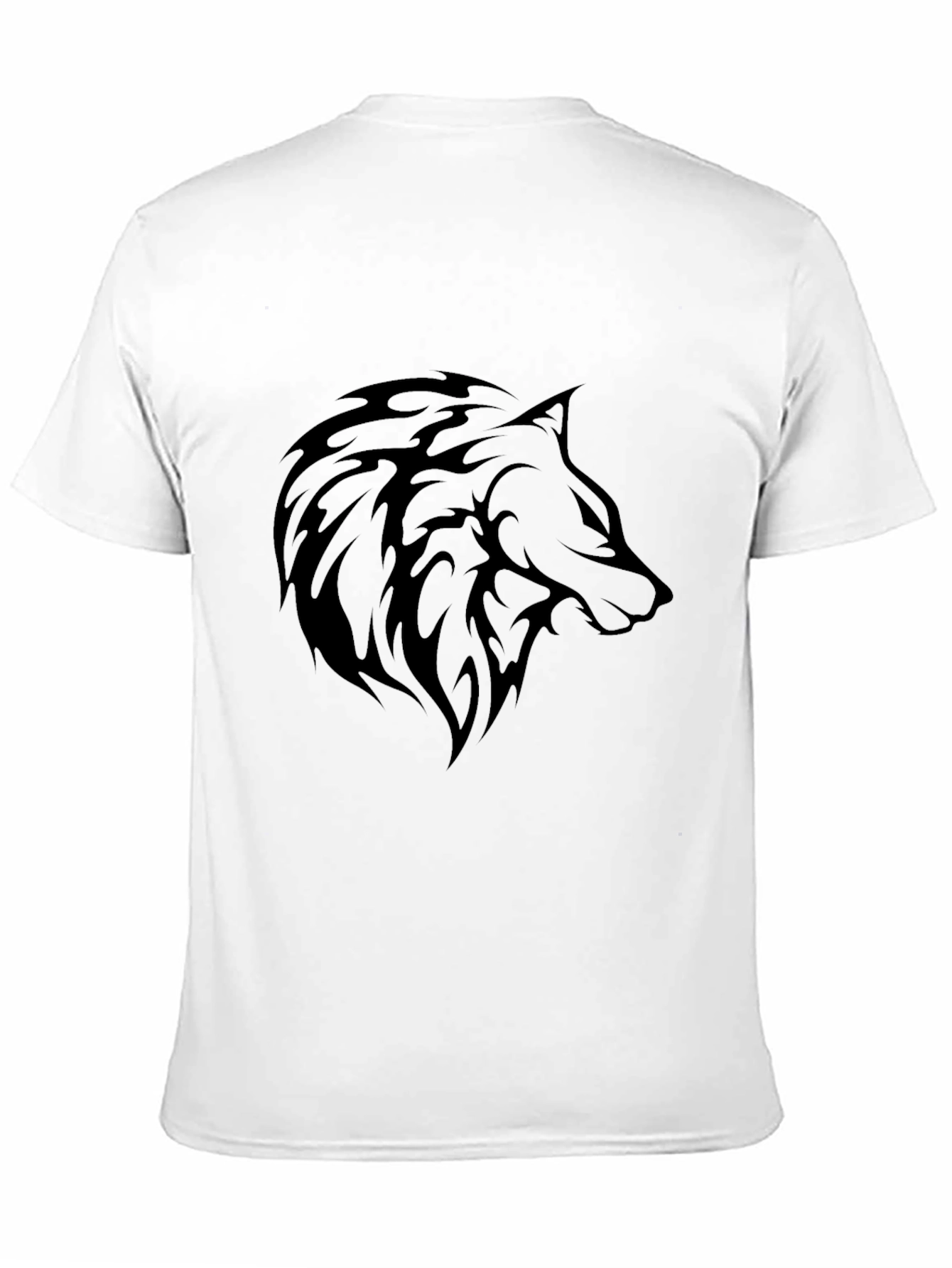 Black Black Wolf Graphic Tee - Men's Casual Style view 11