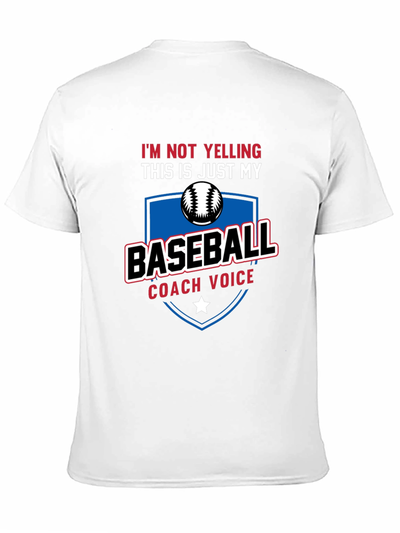 Black Baseball Coach Voice T-Shirt view 11