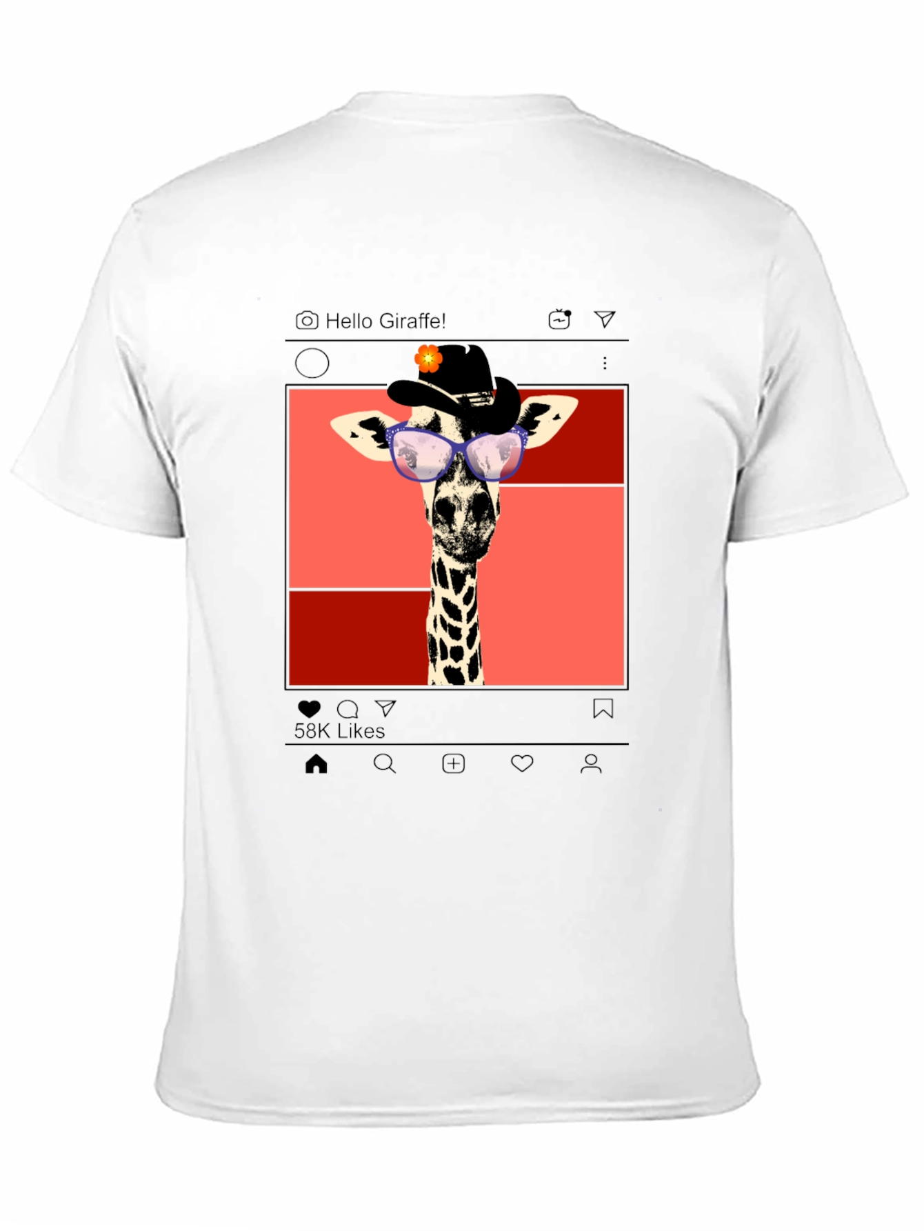 Black Giraffe Instagram T-Shirt view 11