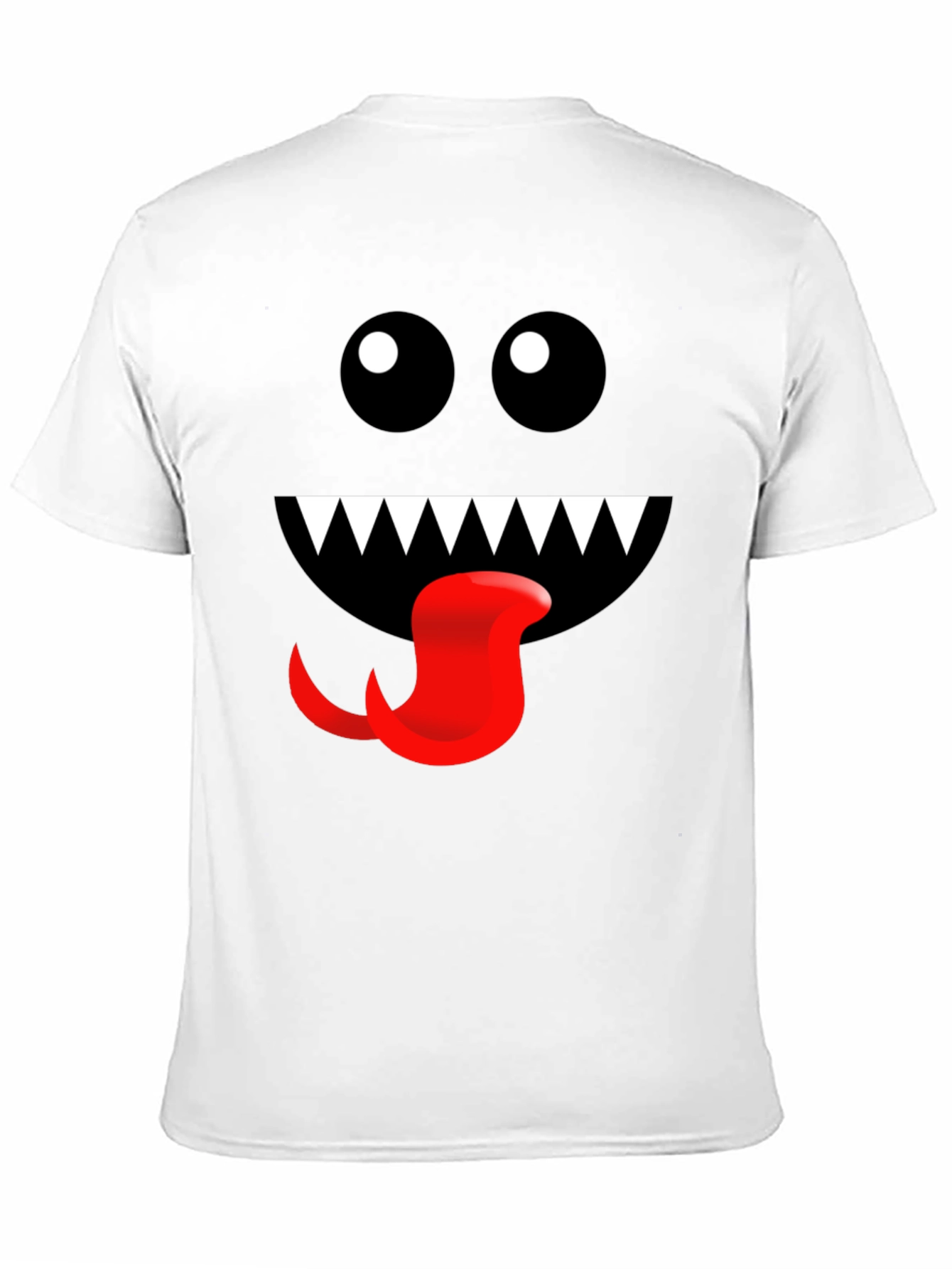 Black Monster Face Graphic Tee - Fun Black T-Shirt view 11