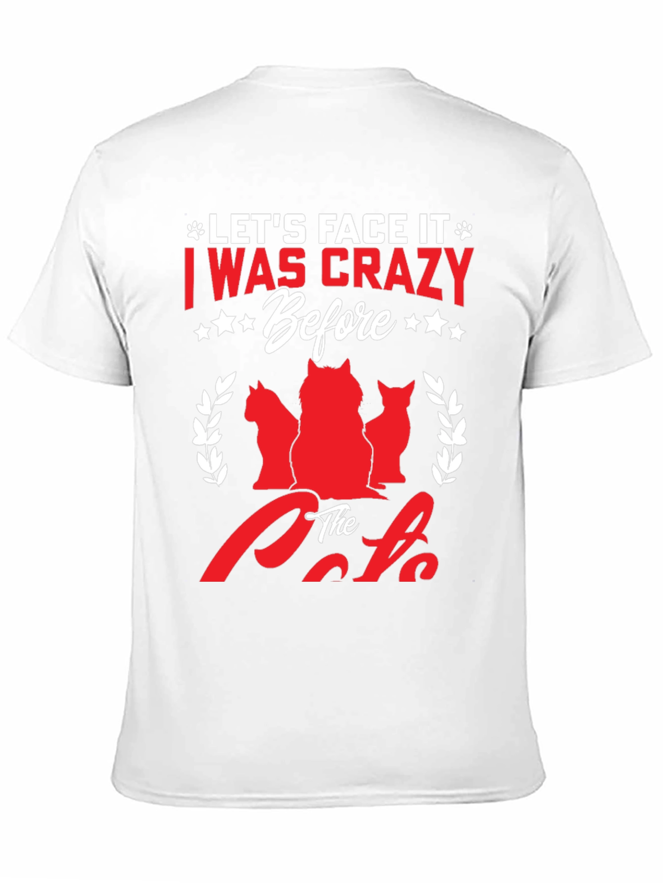 Black Crazy Before Cats T-Shirt | Funny Cat Lover Tee view 11