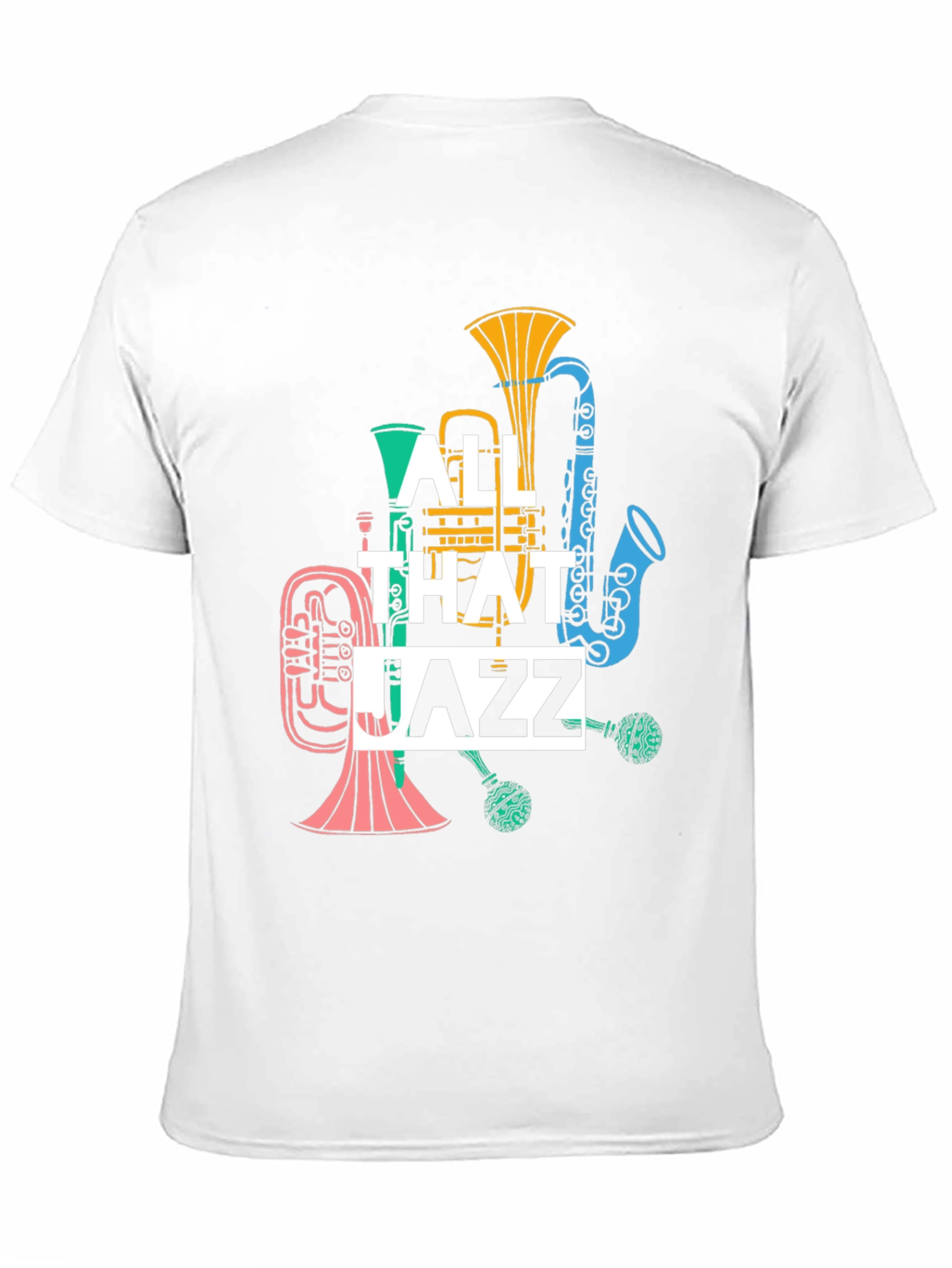 Black All That Jazz Graphic T-Shirt - Musical Instrument Design view 11