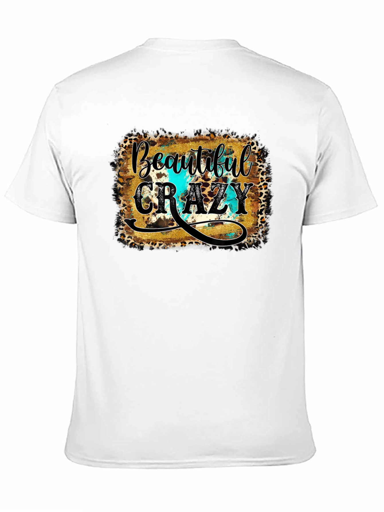 Black Beautiful Crazy Graphic Tee - Unisex Black T-Shirt view 11