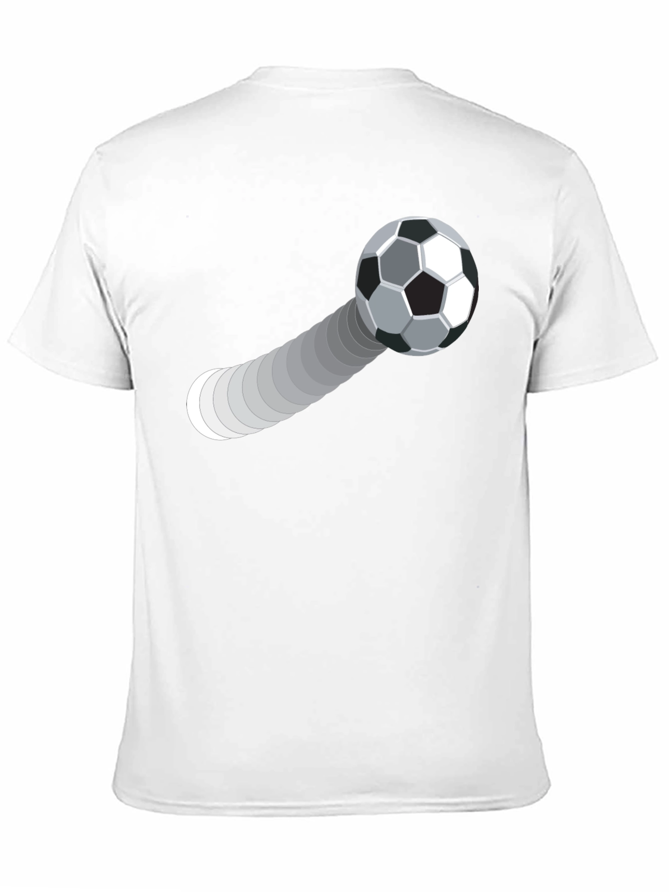 Black Soccer Ball Trajectory Graphic Tee - Black Cotton T-Shirt view 11