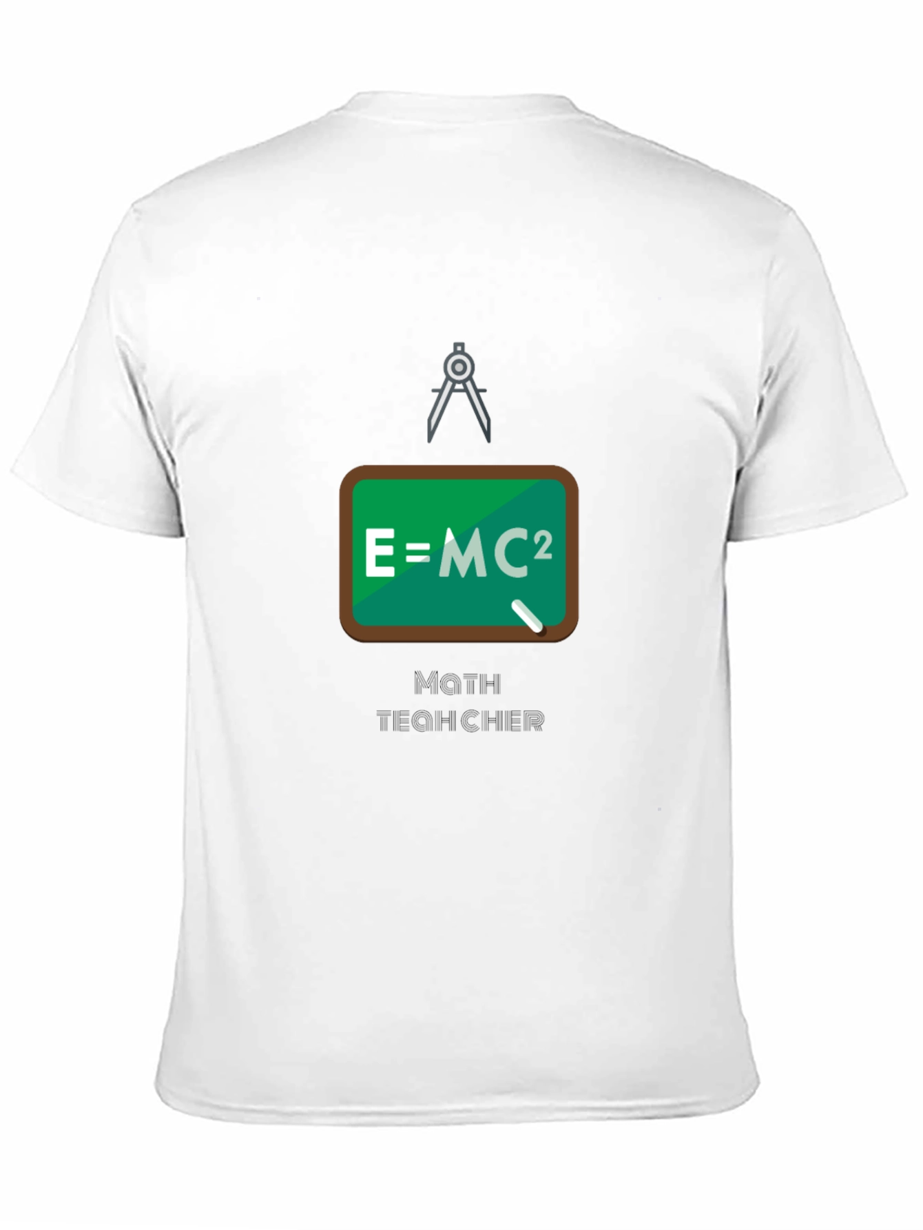 Black Math Teacher T-Shirt - E=MC2 Design view 11