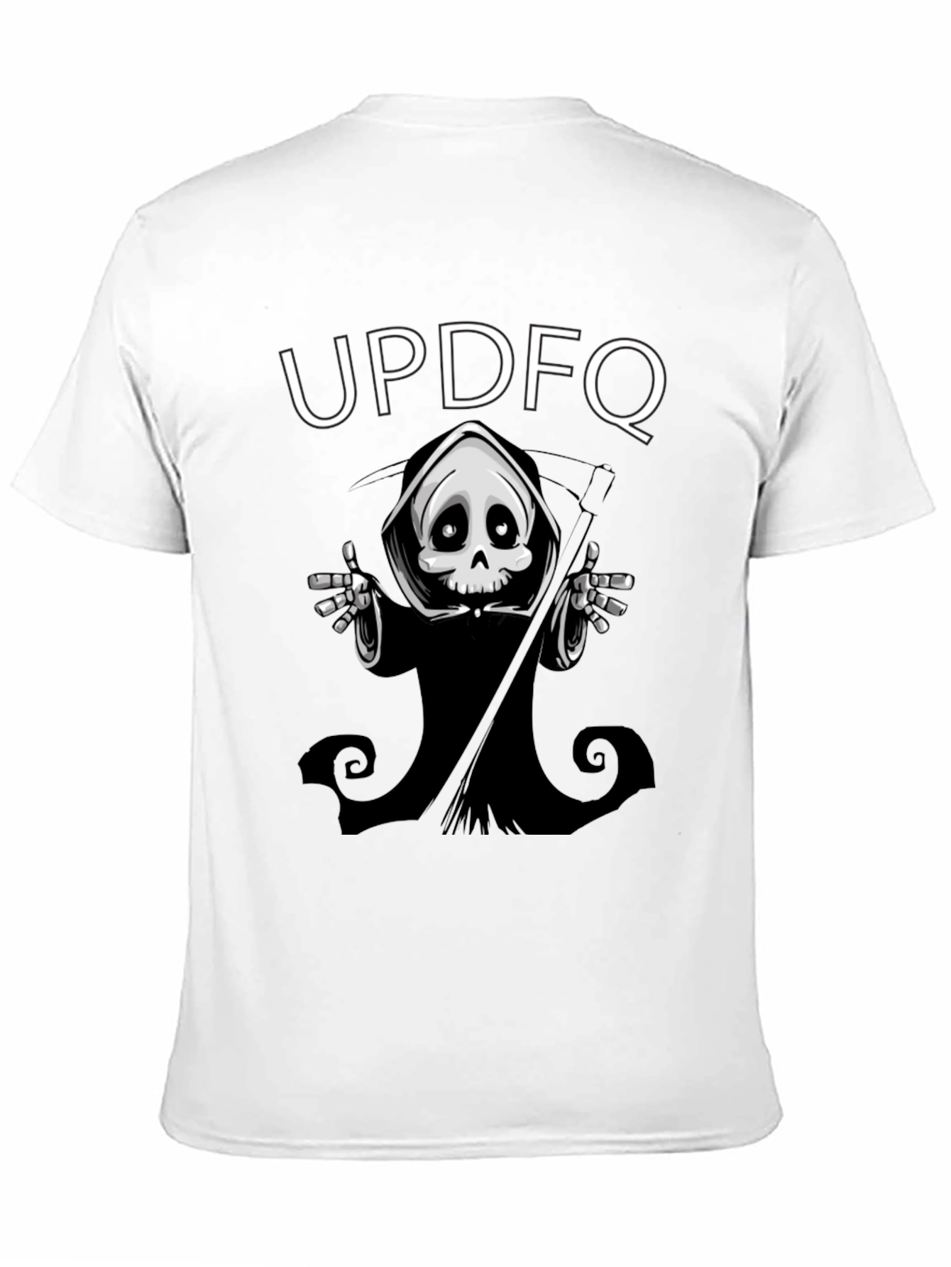 Black UPD FQ Grim Reaper Black Graphic T-Shirt view 11