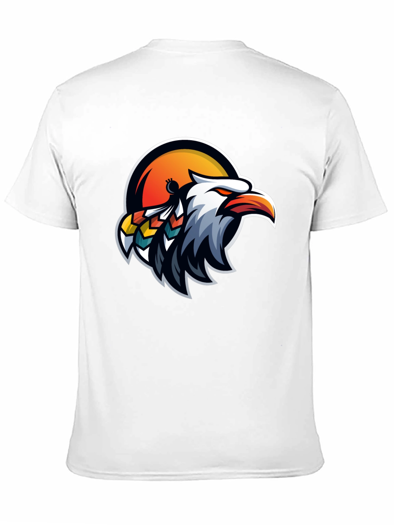 Black Eagle Head Graphic Tee - Cool Bird Design view 11