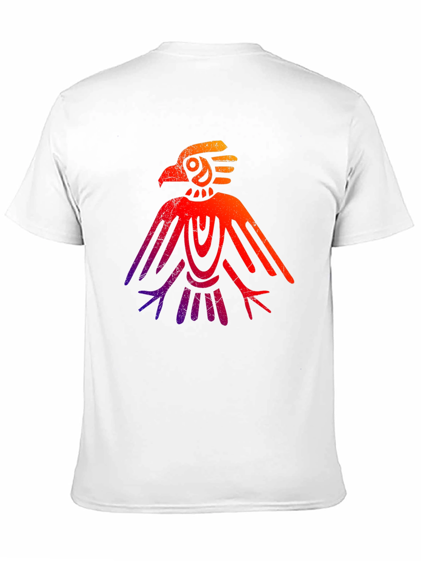 Black Aztec Eagle Graphic Tee - Gradient Design view 11