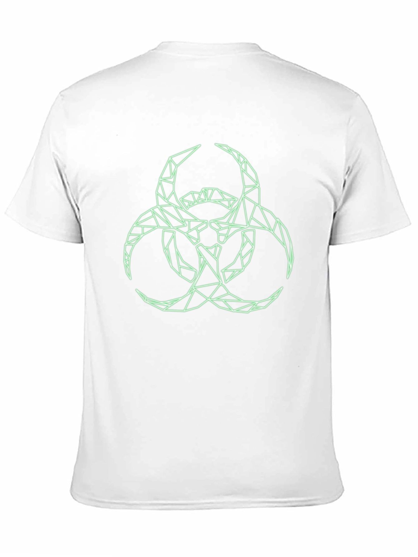 Black Geometric Biohazard Symbol Black T-Shirt view 11
