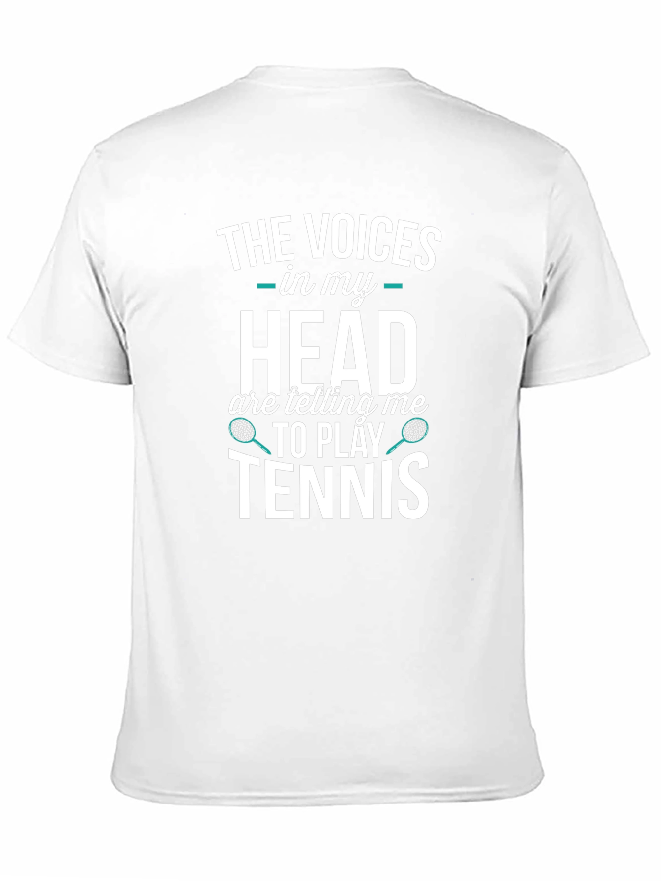 Black Tennis Player T-Shirt: Voices in My Head view 11