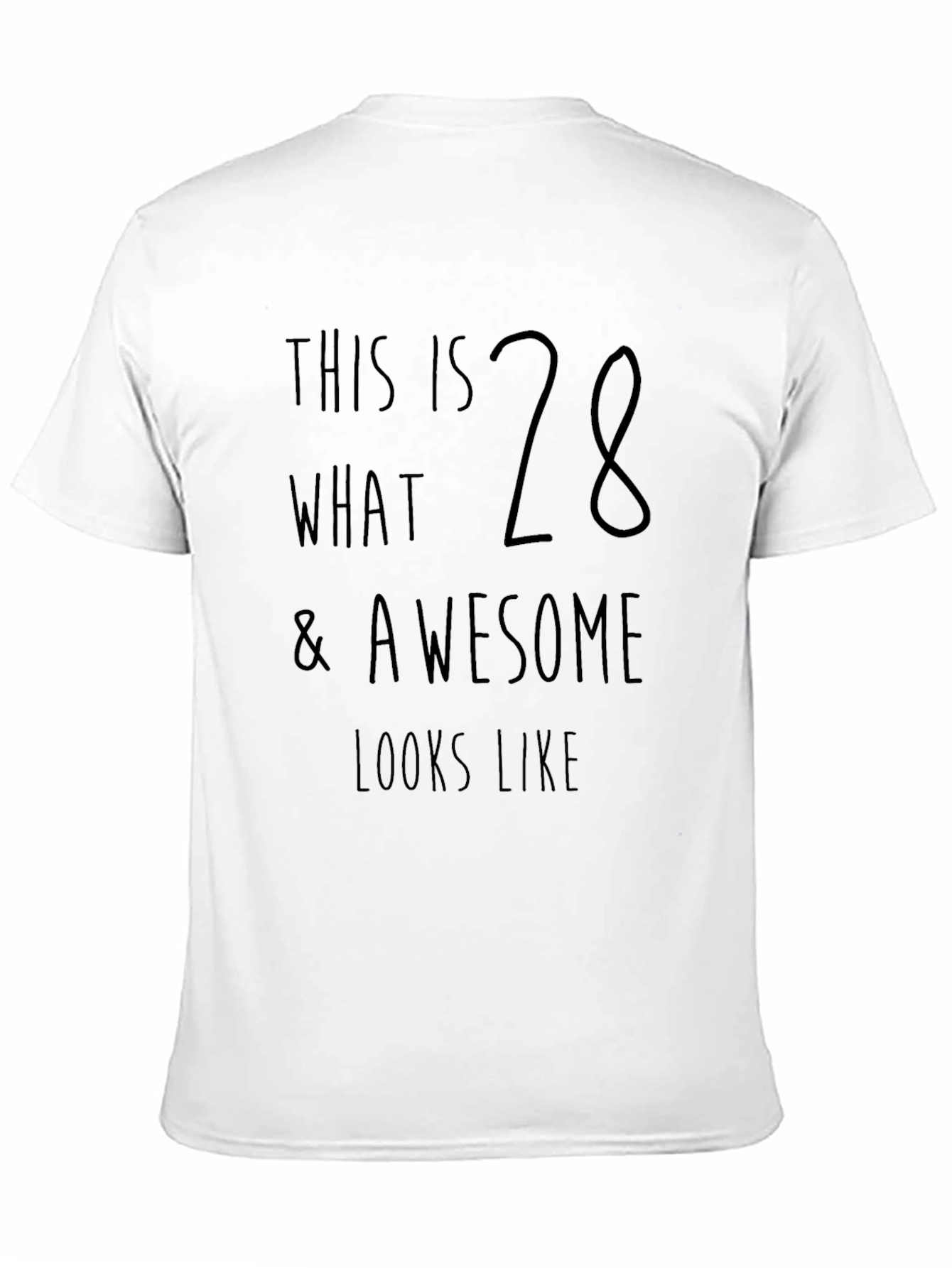 Black Awesome 28th Birthday T-Shirt view 11