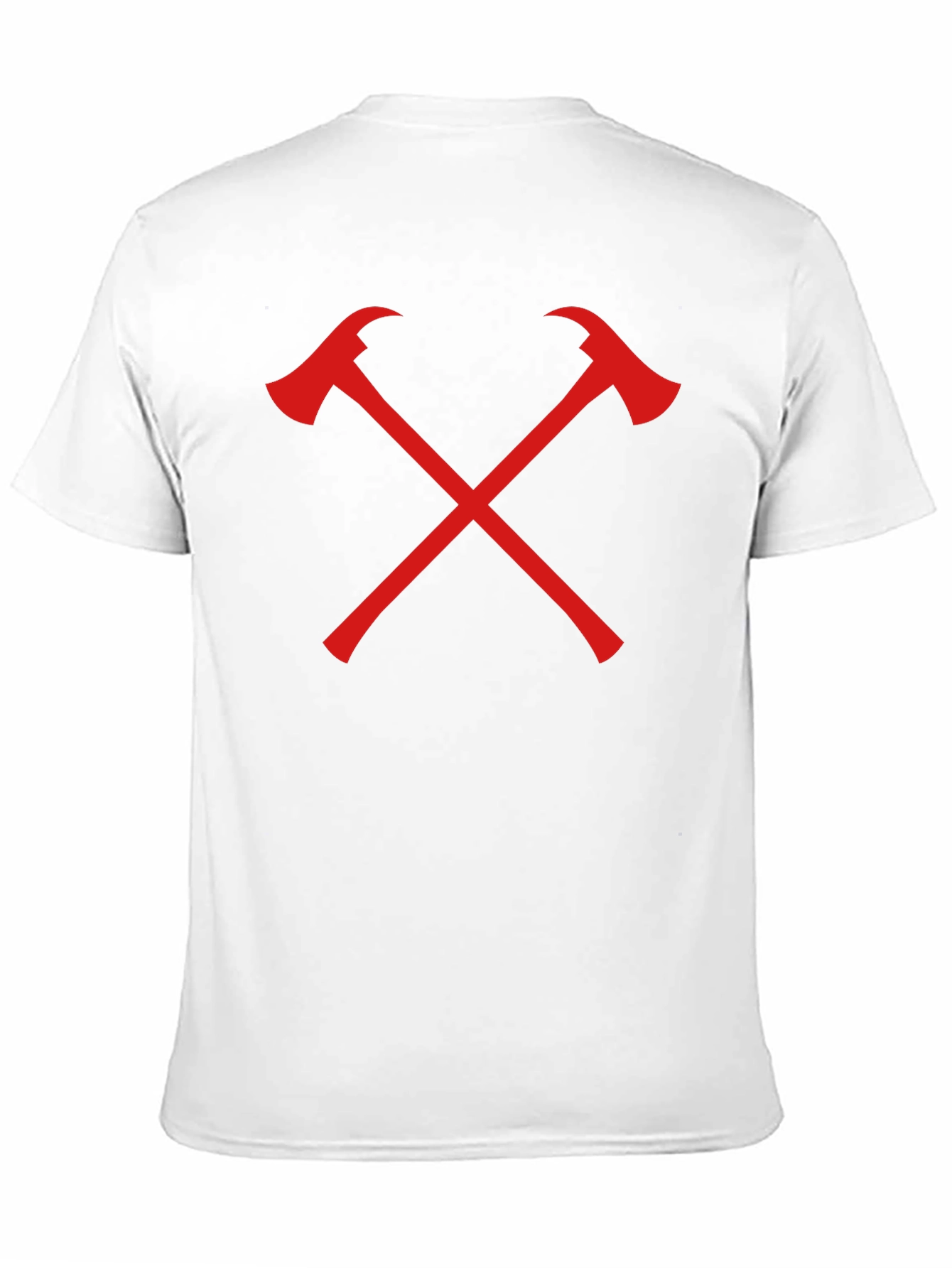 Black Firefighter Axe Crew Neck T-Shirt view 11