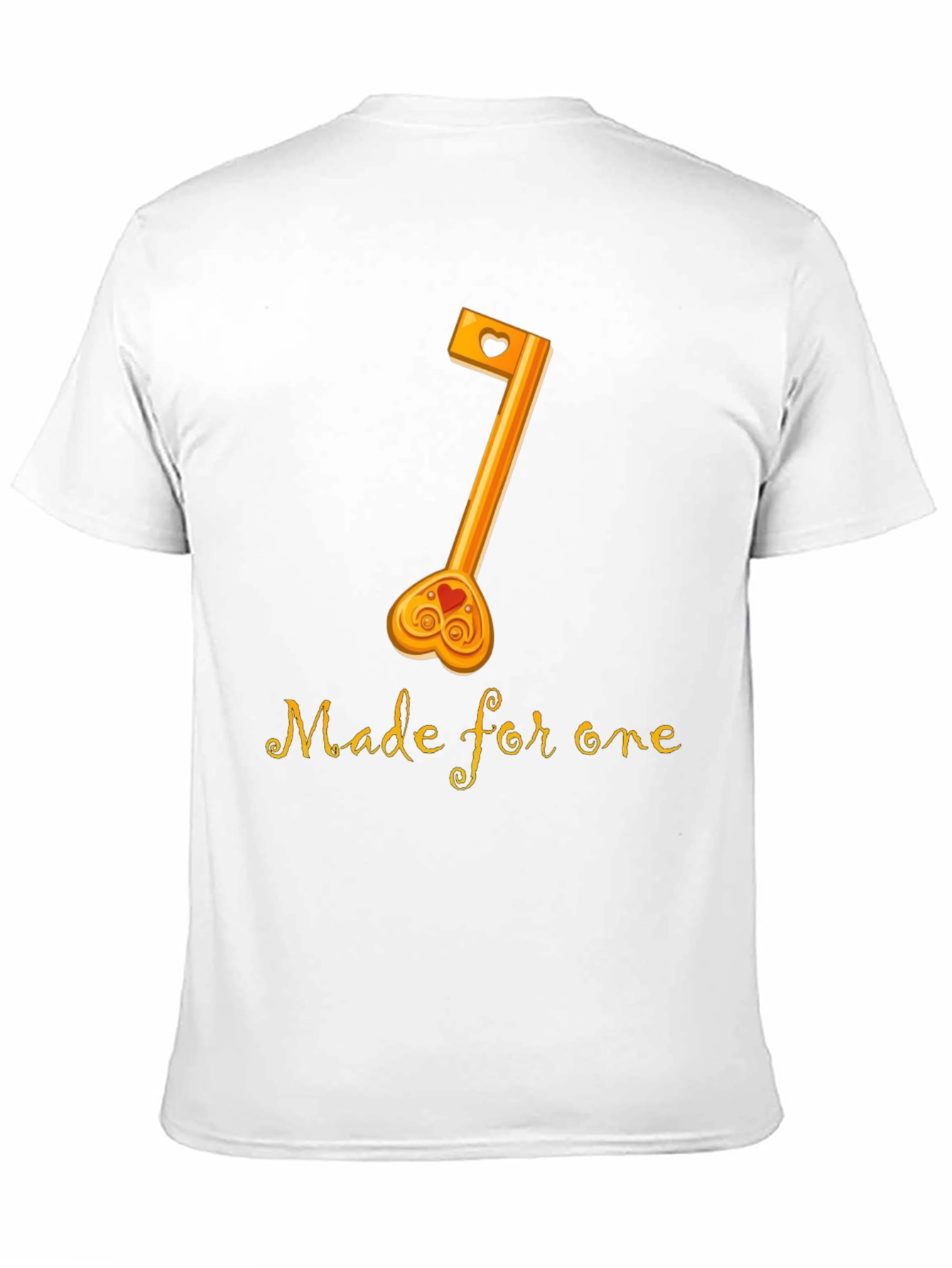 Black Made For One Black T-Shirt with Key Graphic view 11