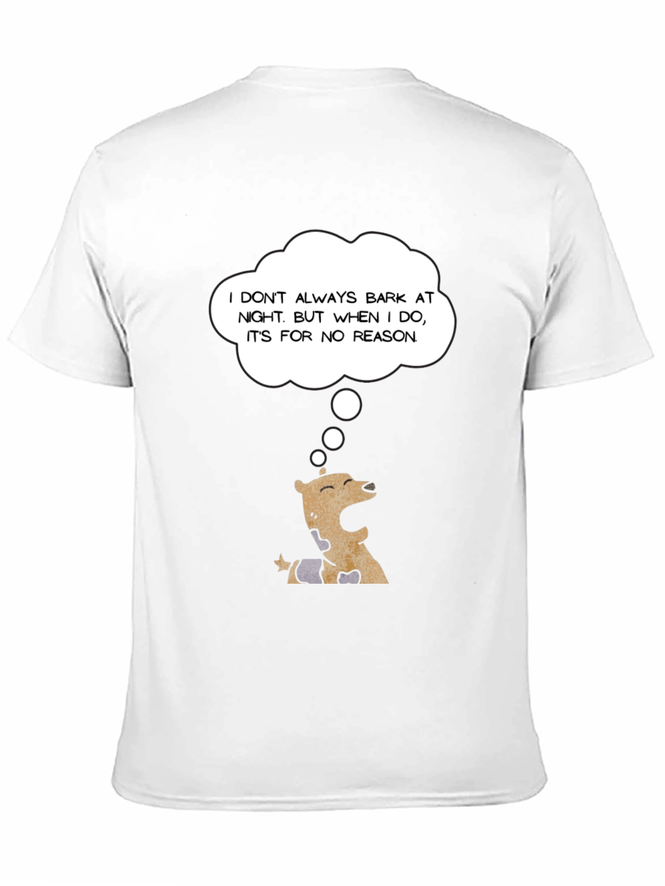 Black Humorous Dog Barking T-Shirt view 11