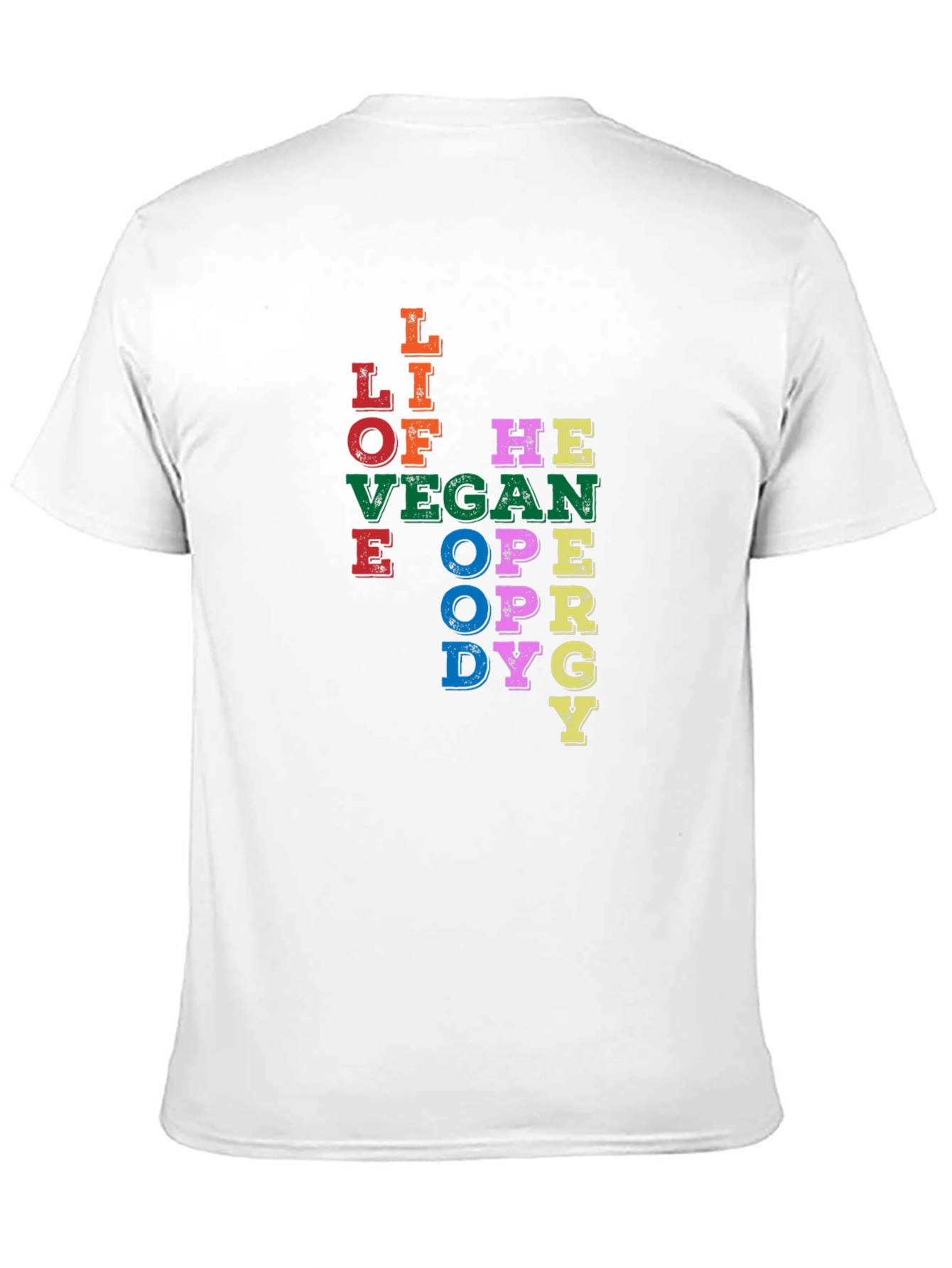 Black Vegan Love Of The Life T-Shirt - Unique Colorful Design view 11