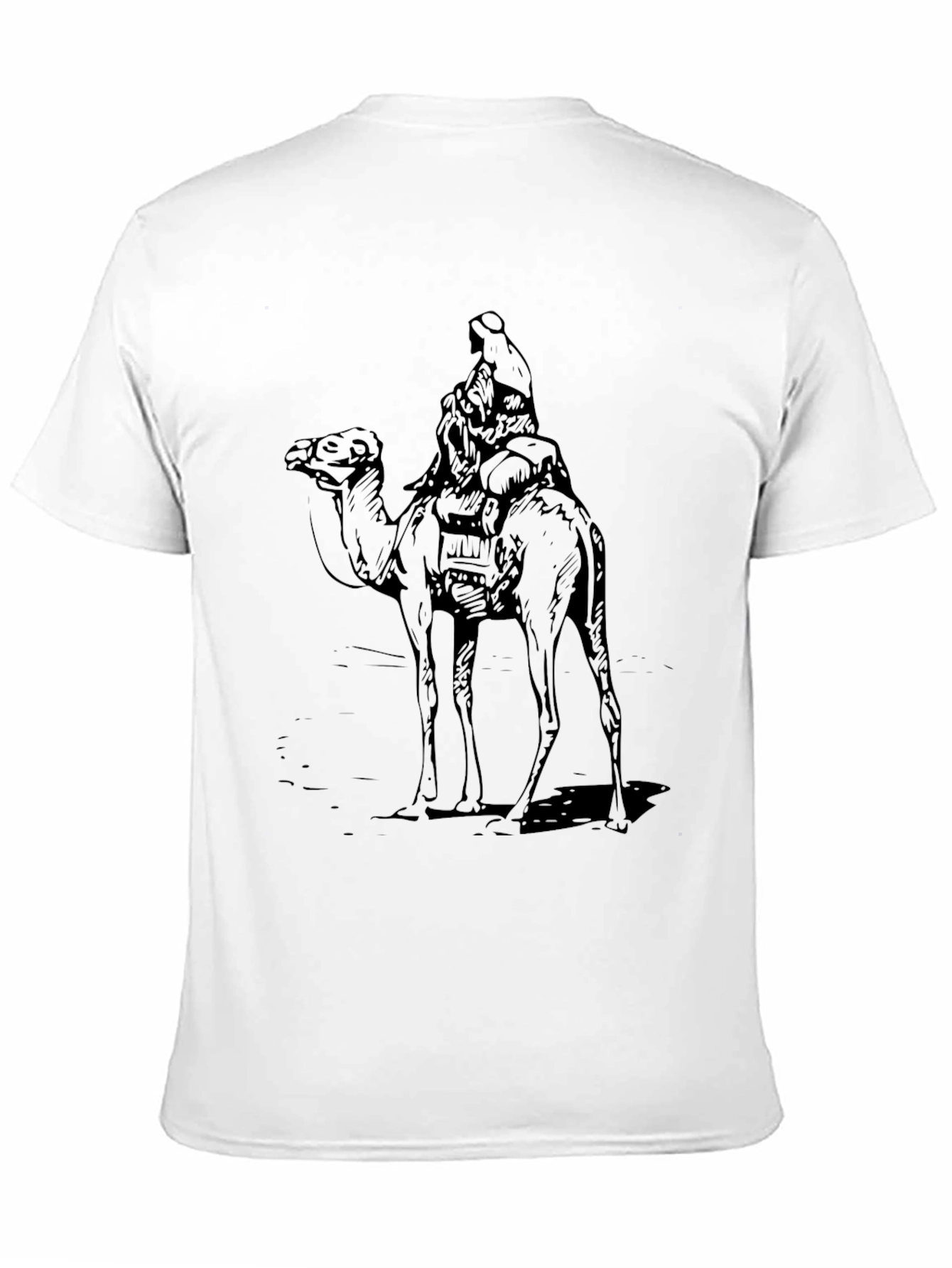 Black Camel Rider Graphic Tee - Black Cotton T-Shirt view 11