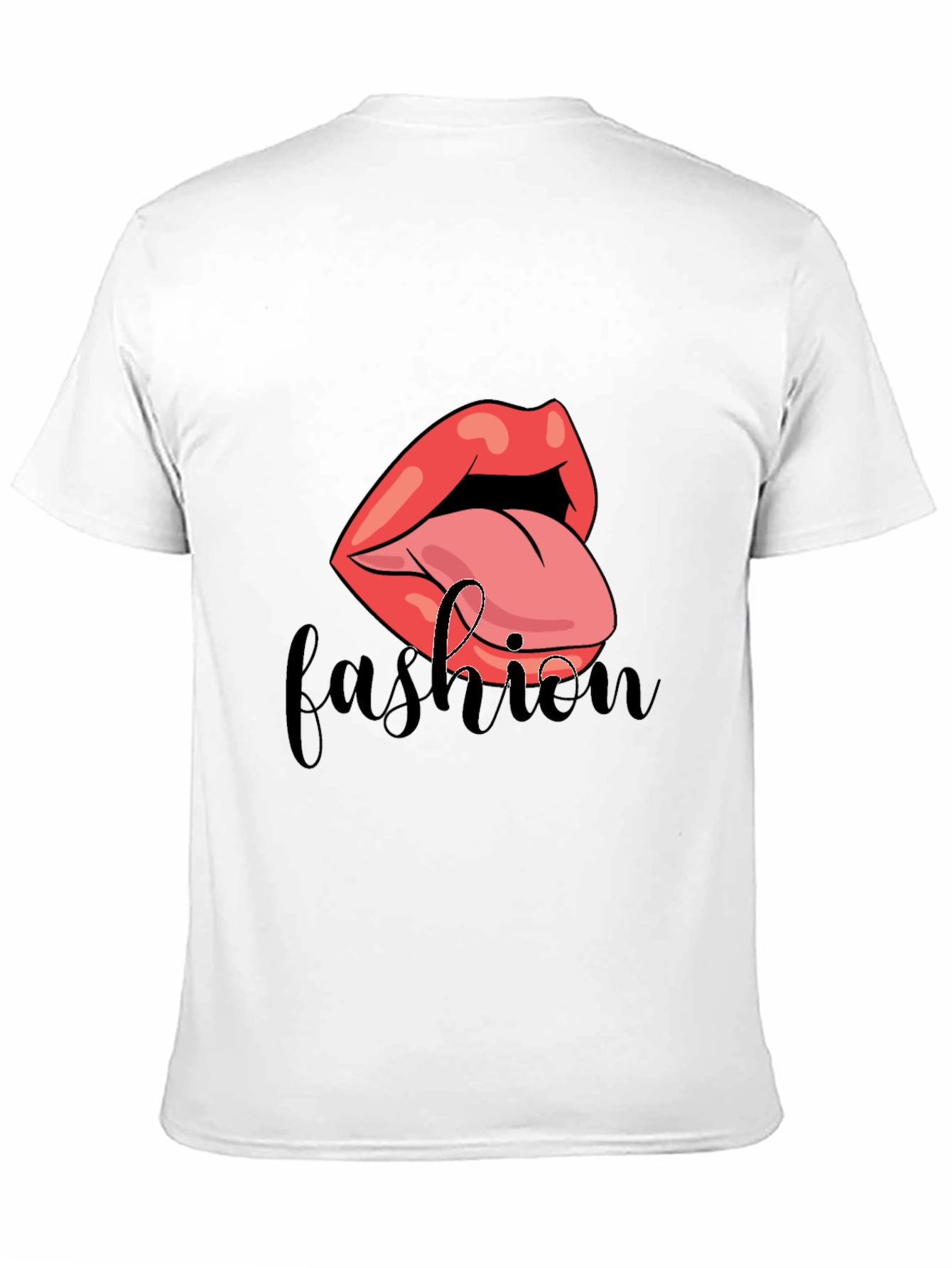Black Fashion Lips Graphic T-Shirt view 11