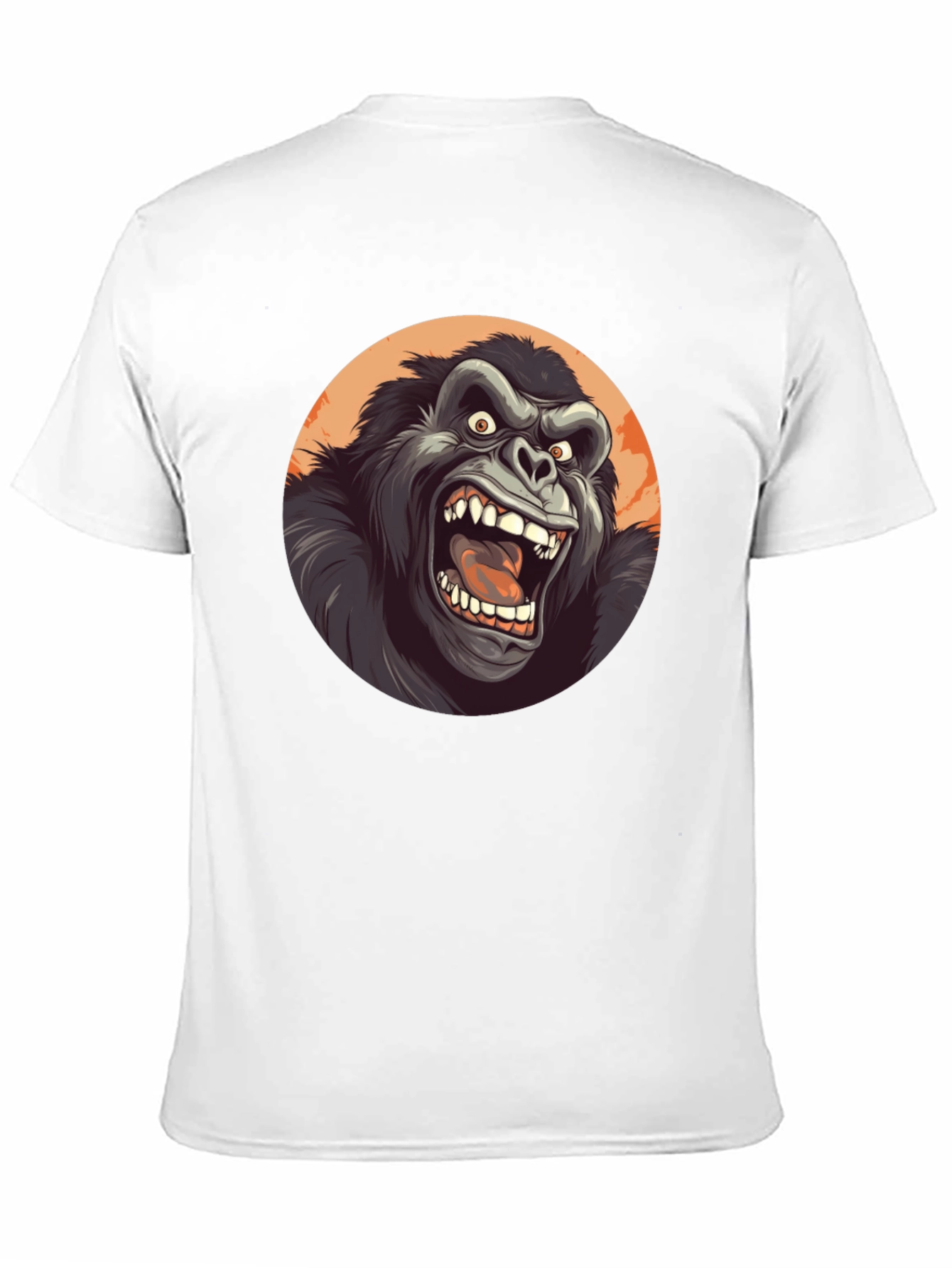 Black Roaring Gorilla Graphic Tee - Black Crew Neck view 11