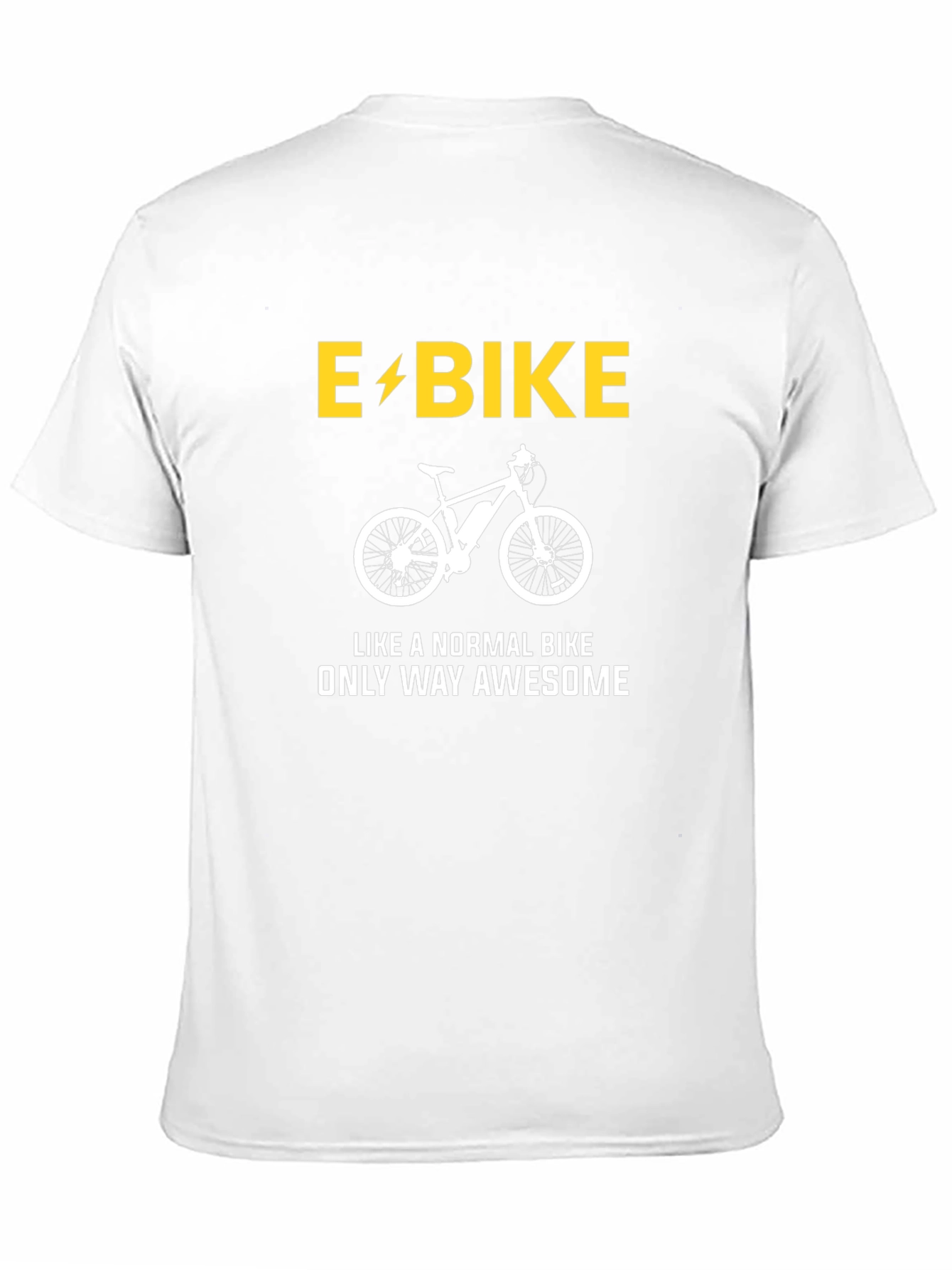 Black E-Bike Awesome T-Shirt - Electric Bike Graphic Tee view 11