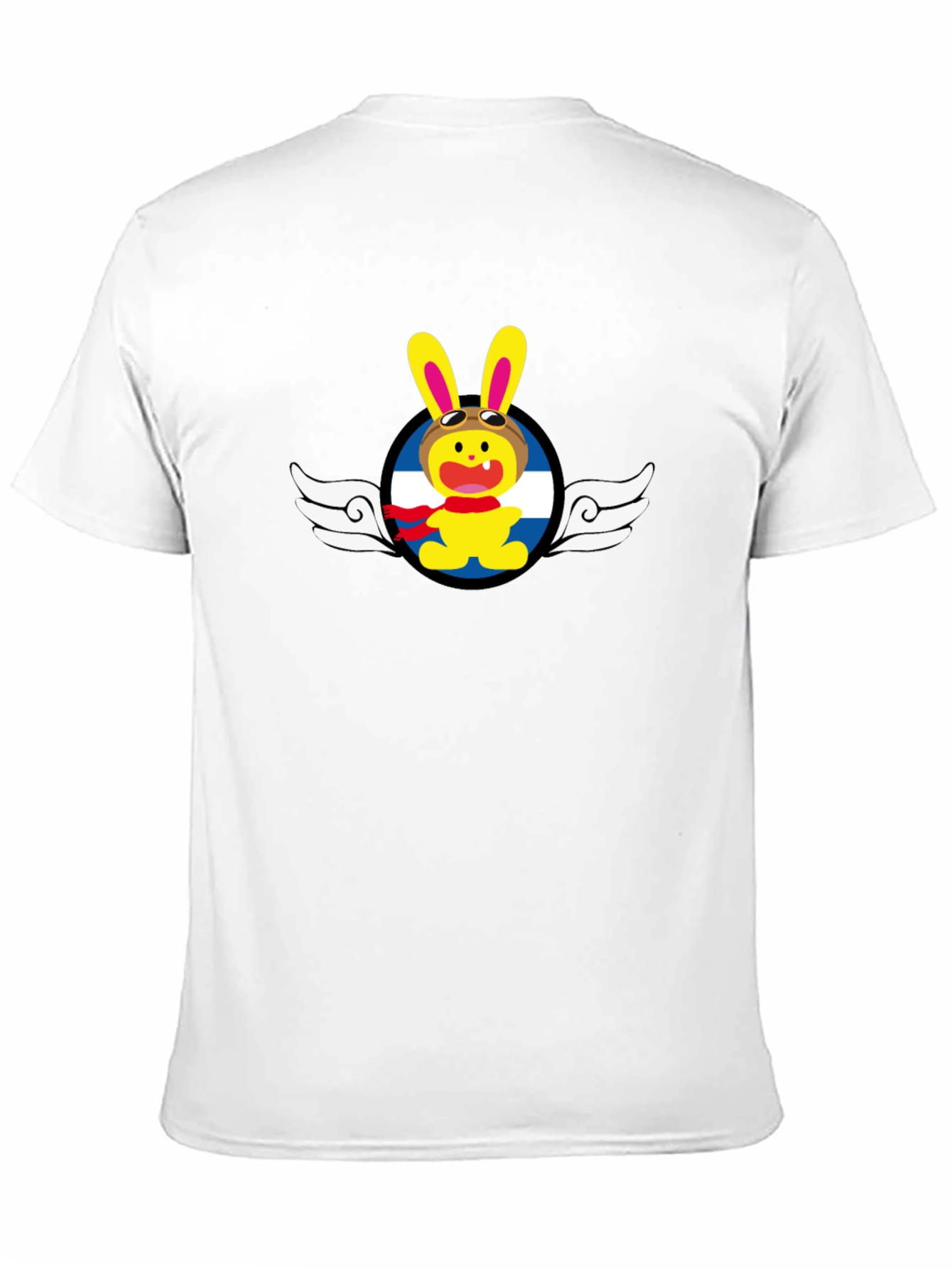 Black Cartoon Aviator Rabbit Graphic T-Shirt view 11