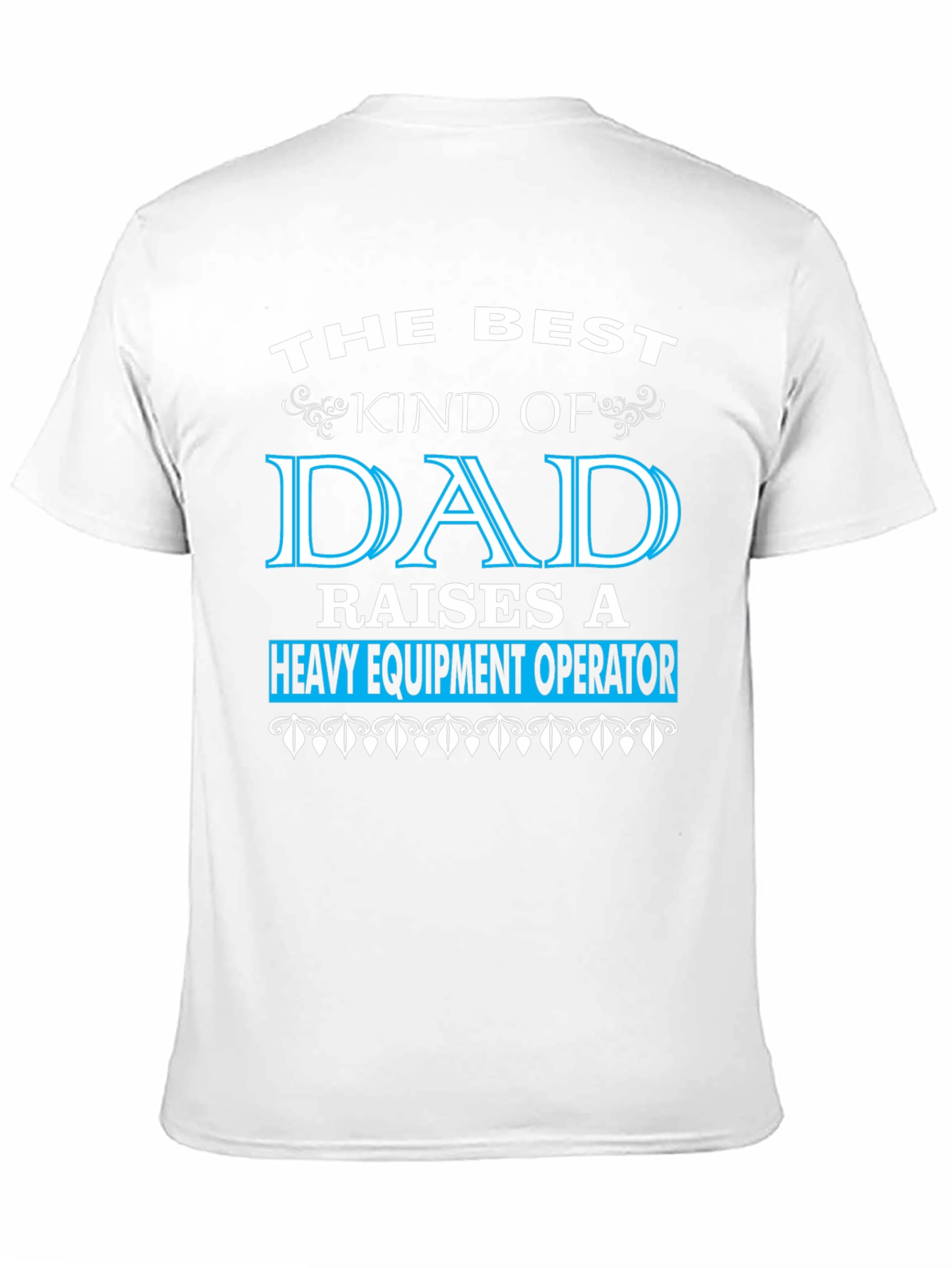 Black Best Dad Heavy Equipment Operator T-Shirt view 11