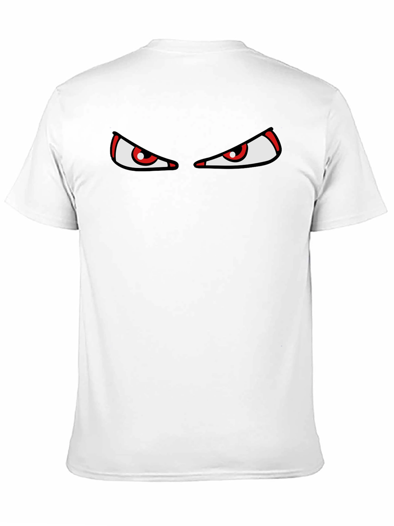 Black Men's Black T-Shirt with Red Eyes Graphic view 11