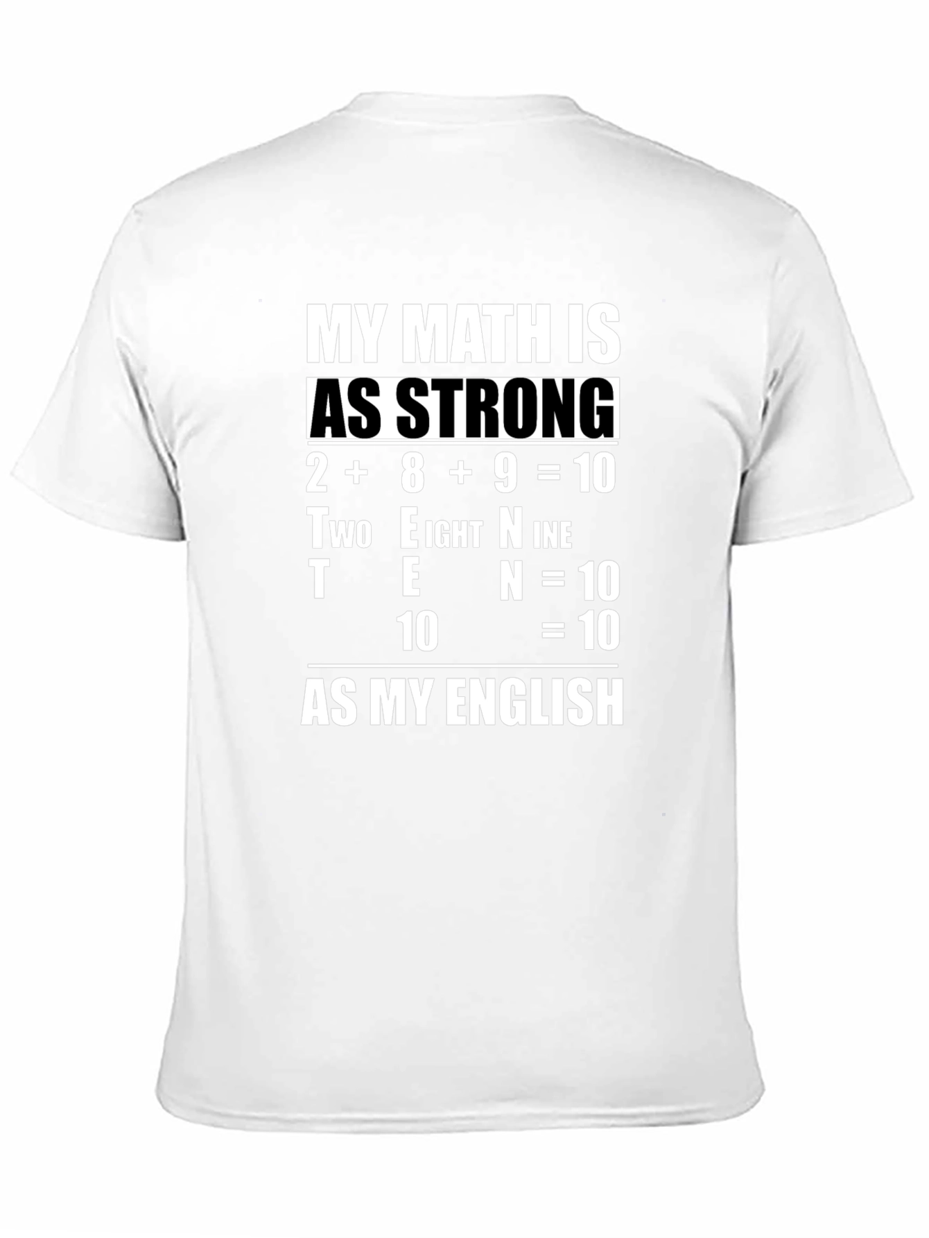 Black Funny Math & English Humor Graphic T-Shirt view 11