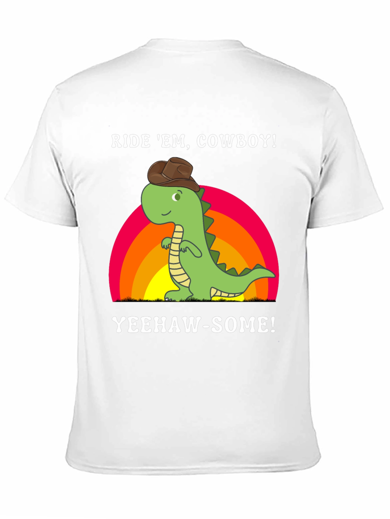 Black Ride 'Em Cowboy Dinosaur T-Shirt view 11