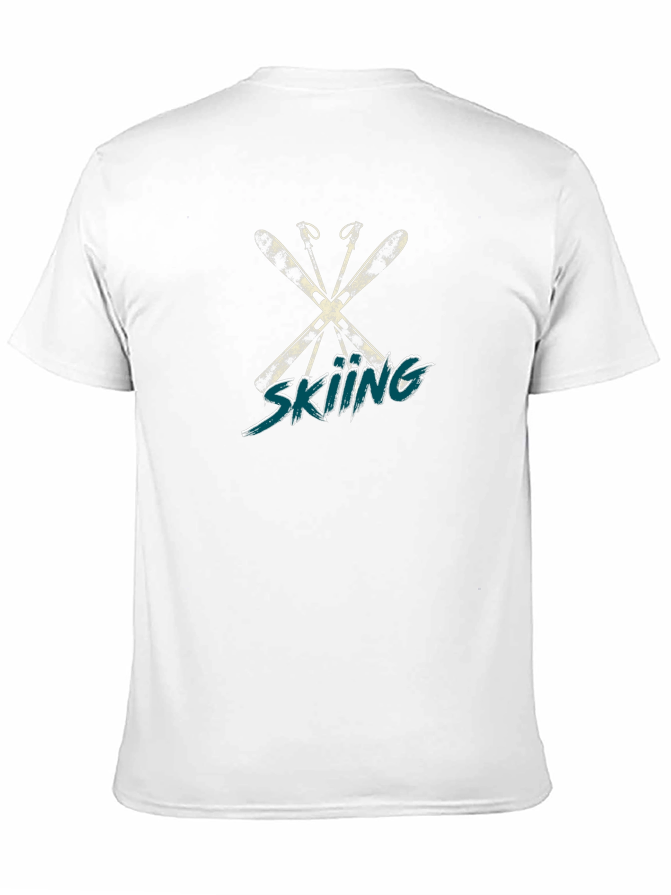 Black Skiing Graphic T-Shirt - Winter Sport Tee view 11