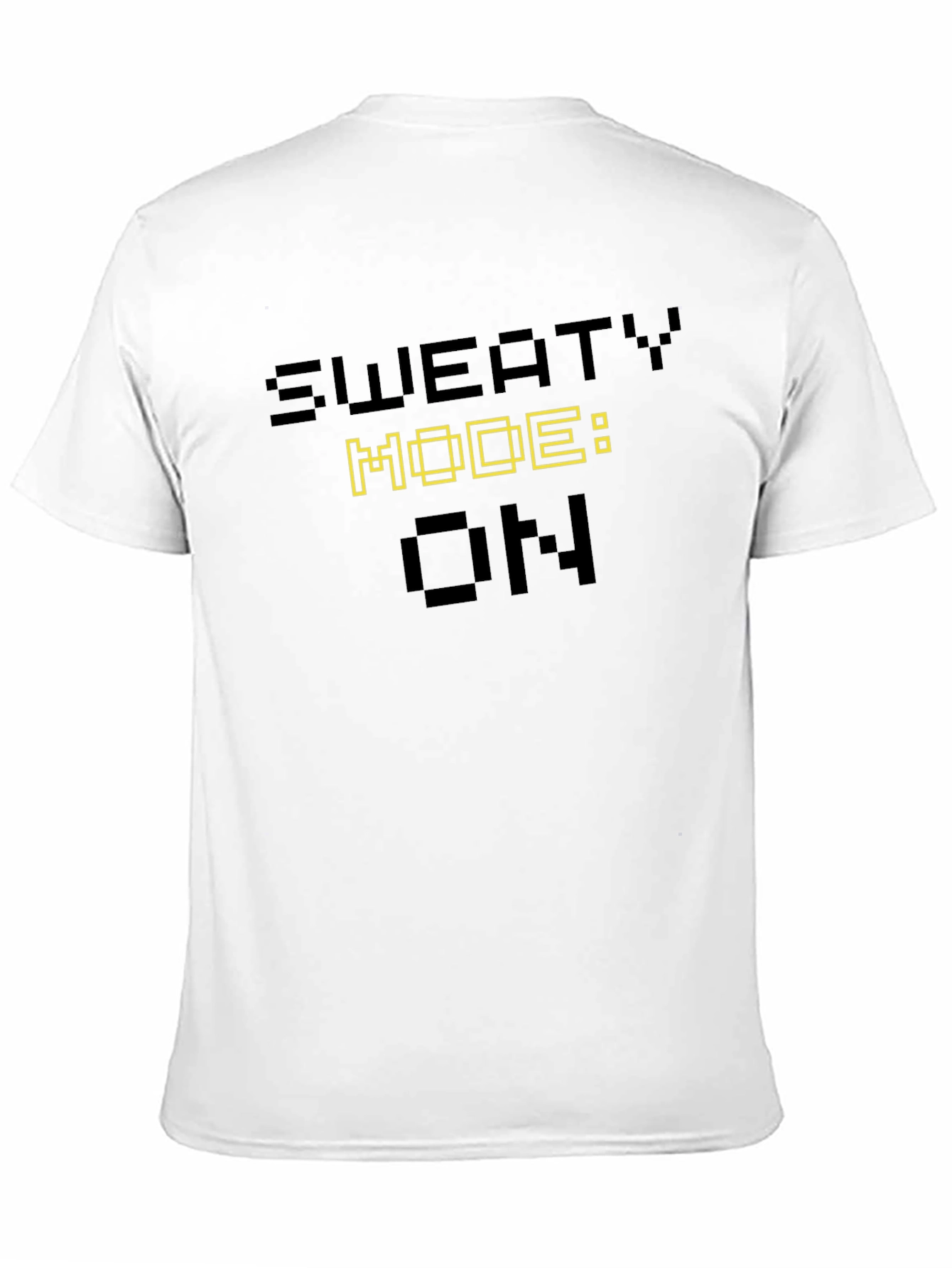 Black Sweaty Mode ON Black Graphic T-Shirt view 11