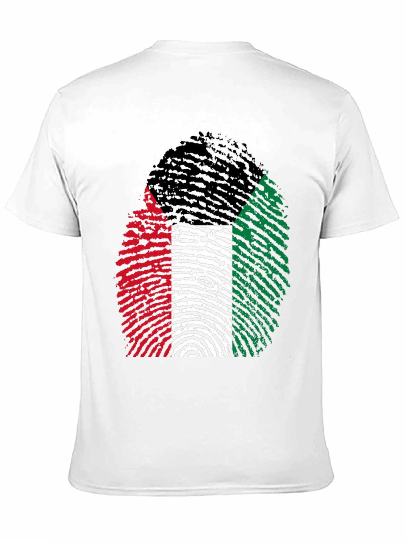 Black Unique Fingerprint Flag Graphic Tee view 11