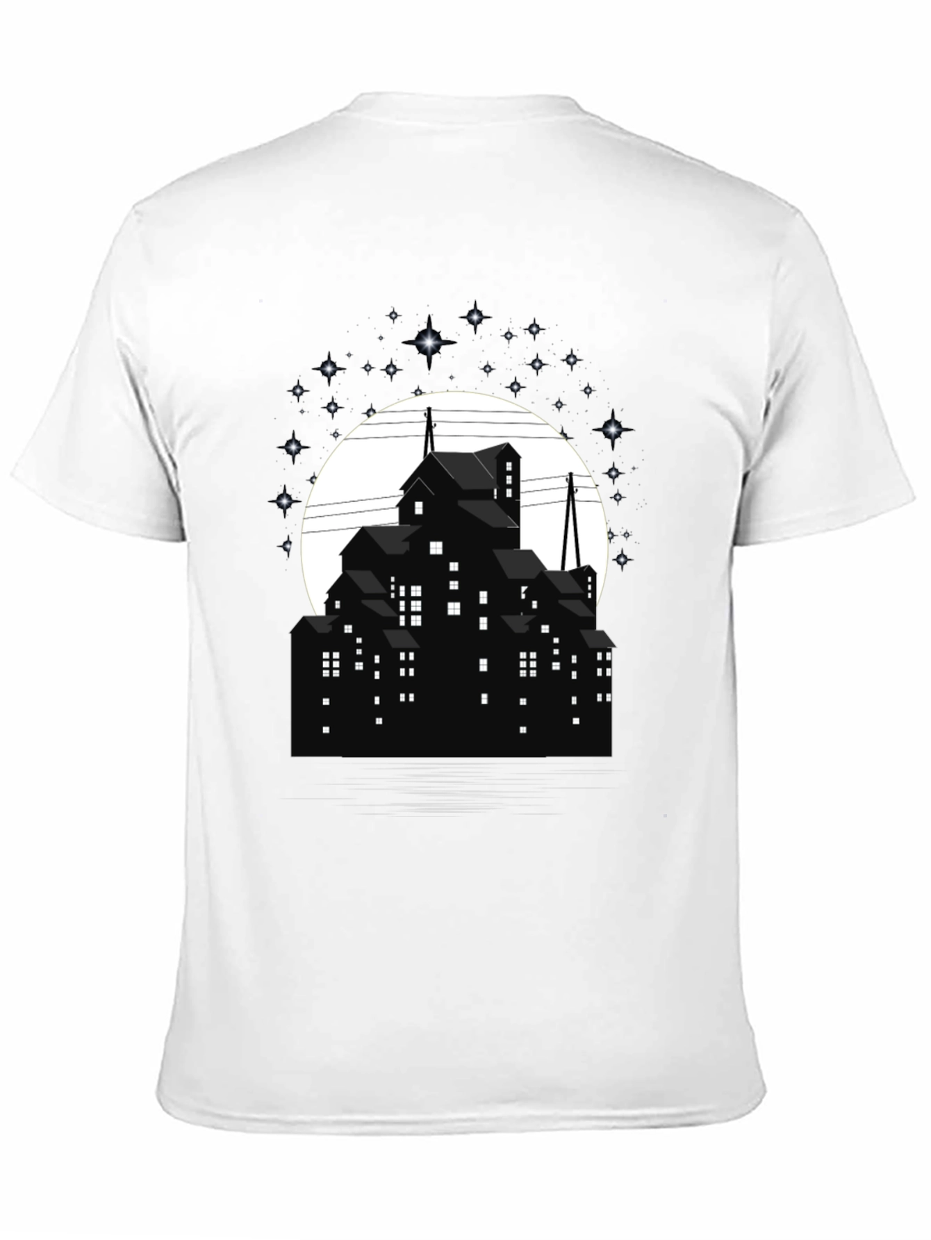 Nightscape Silhouette Graphic Tee - Unique Design - 11