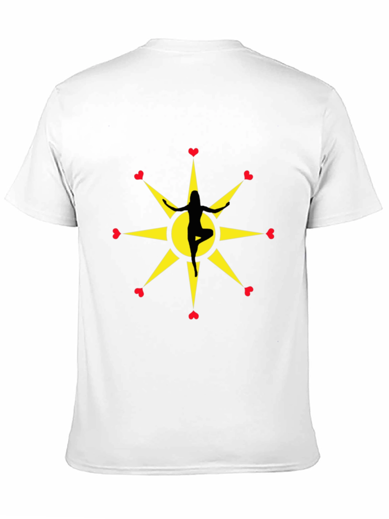 Black Yoga Love Starburst Black T-Shirt view 11