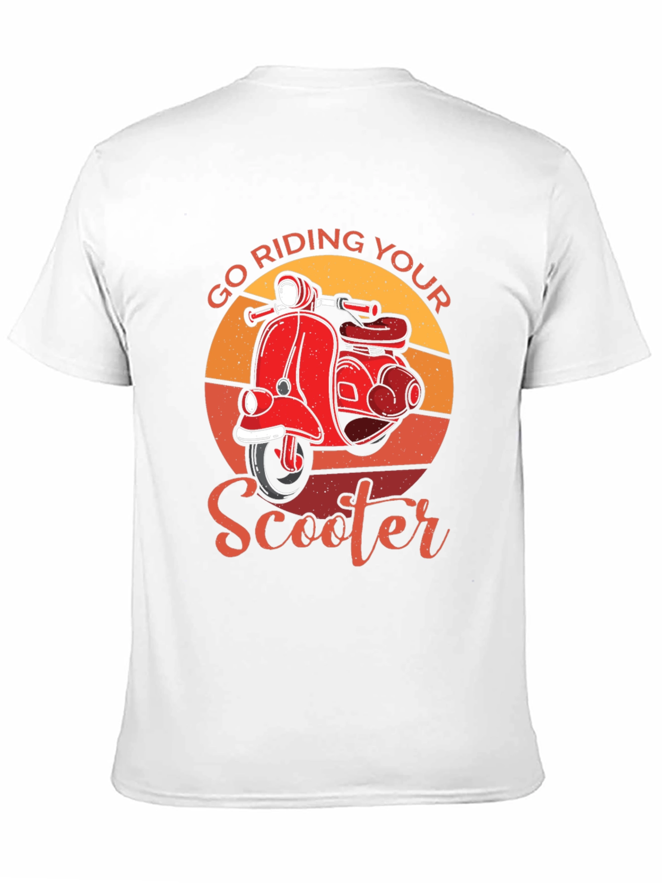 Black Go Riding Your Scooter Retro T-Shirt view 11