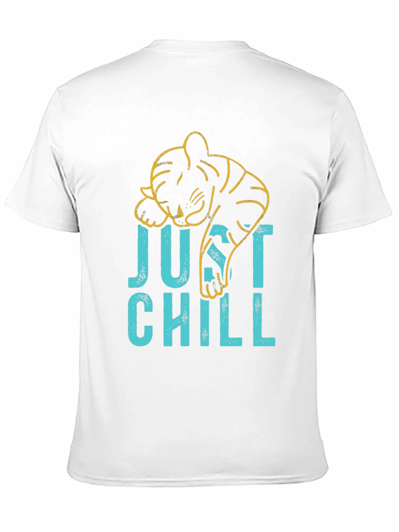 Black Just Chill Graphic Tee - Lazy Tiger Design view 11