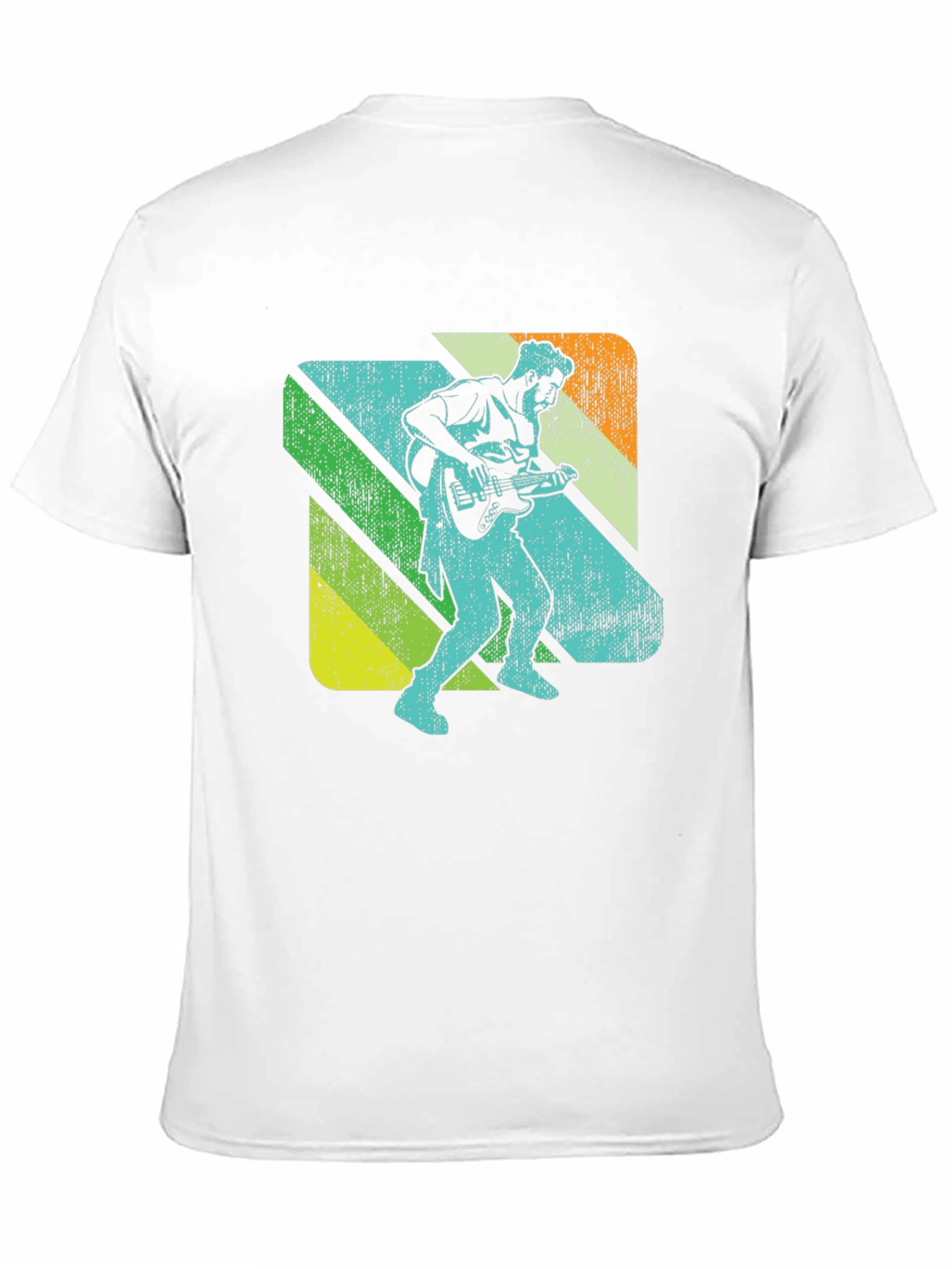 Black Retro Guitarist Graphic Tee - Black view 11