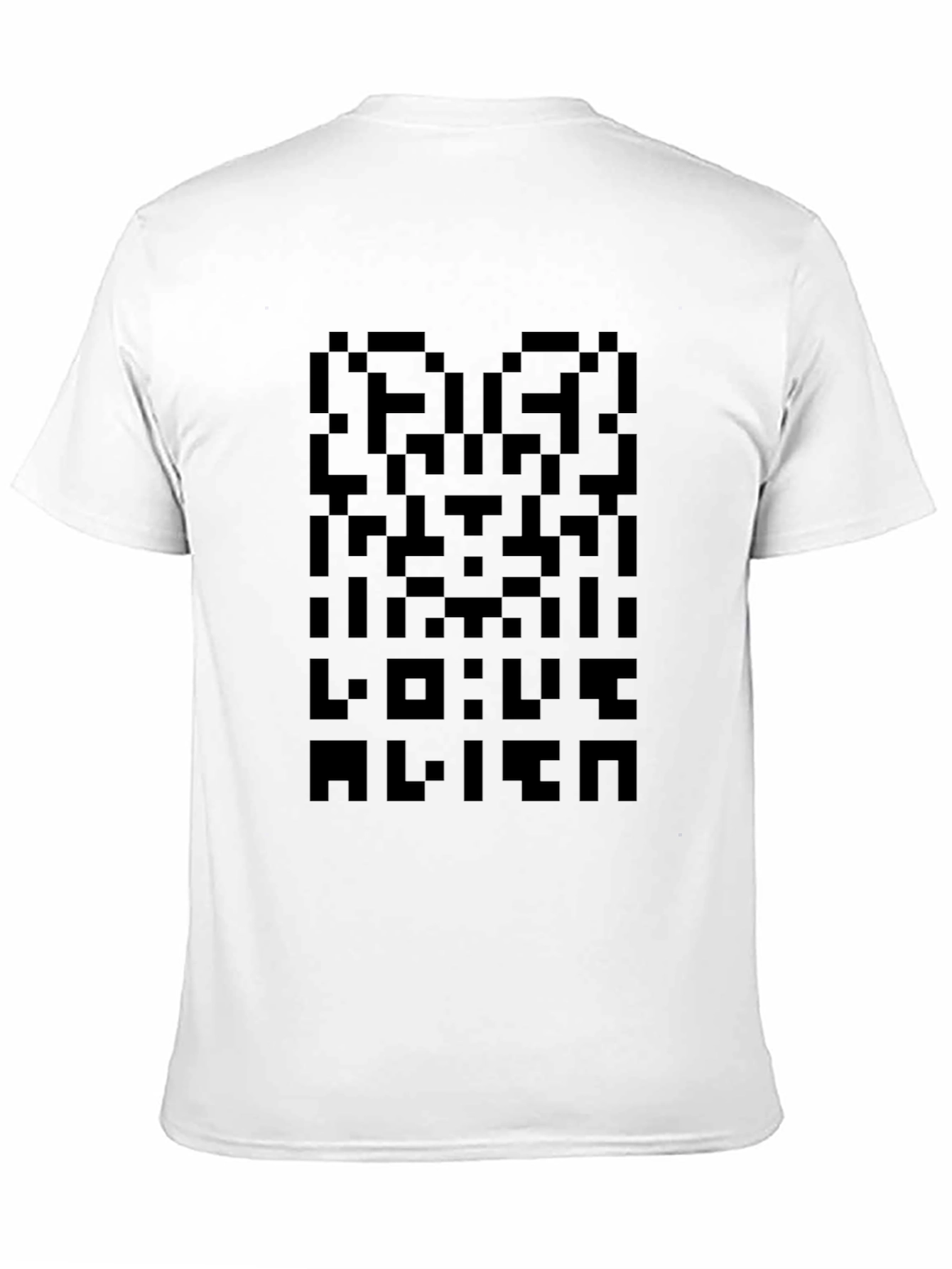Black Pixelated Alien T-Shirt - Soft Cotton Blend view 11
