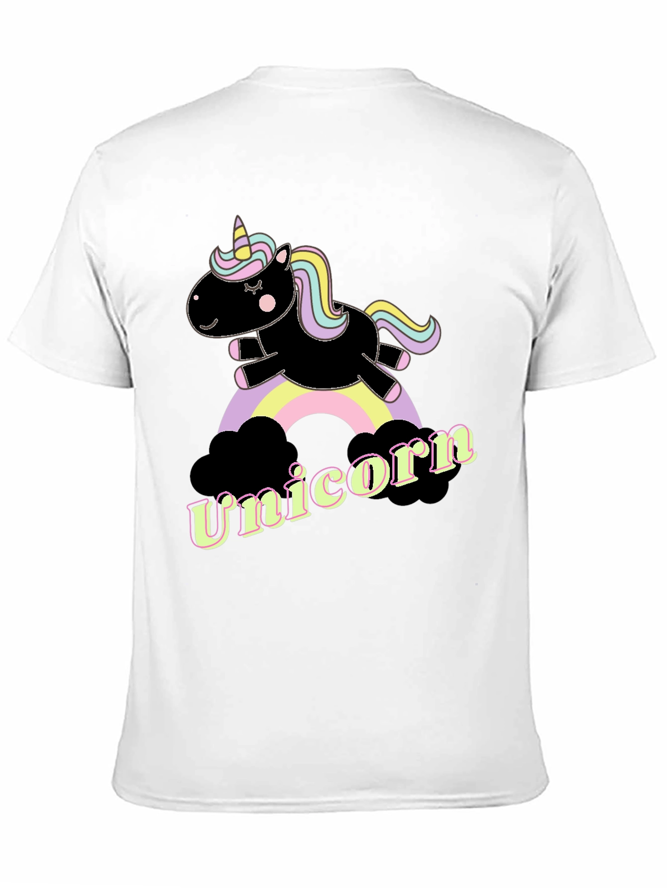 Black Unicorn Rainbow Graphic T-Shirt - Fun & Stylish view 11