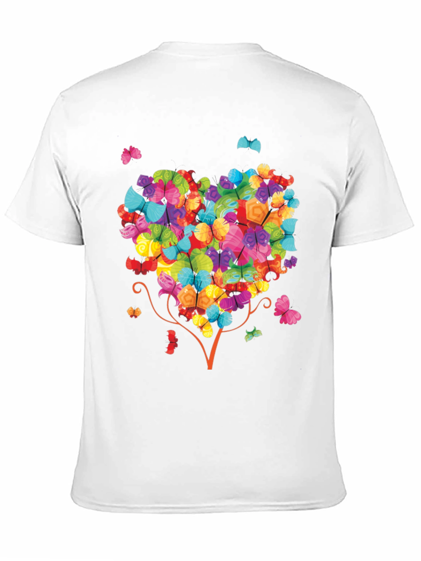 Black Butterfly Heart Tree Graphic Tee - Unique Design view 11