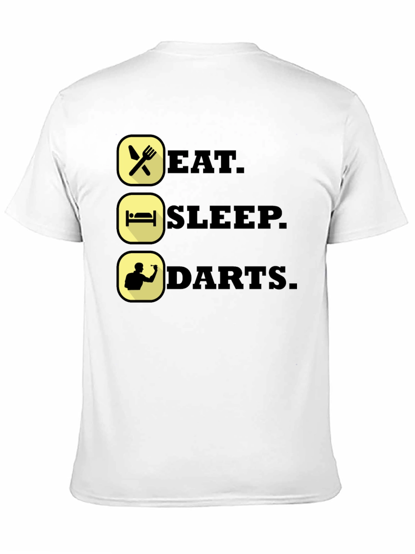 Black Eat Sleep Darts T-Shirt - Funny Dart Player Tee view 11