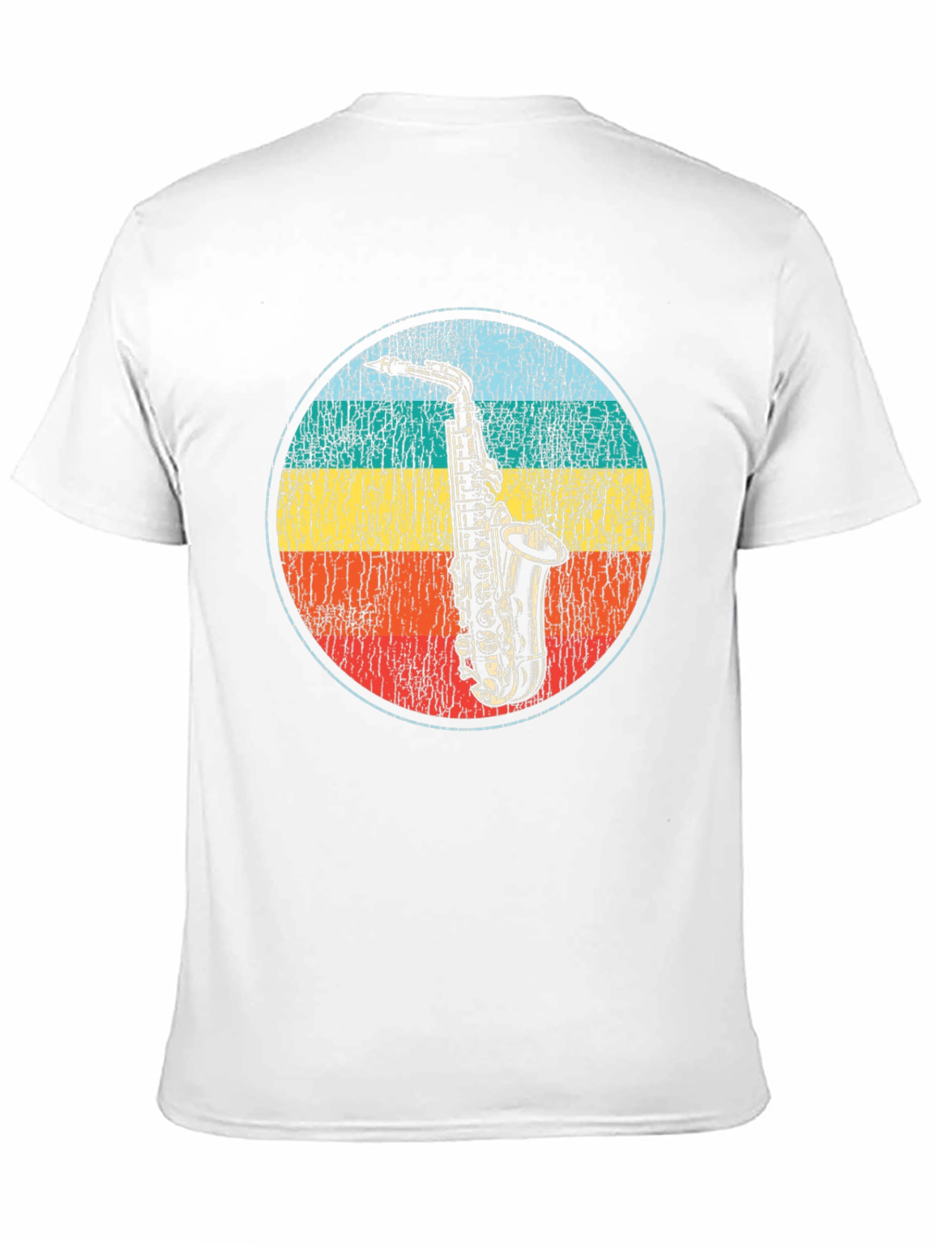 Black Retro Saxophone Graphic T-Shirt view 11
