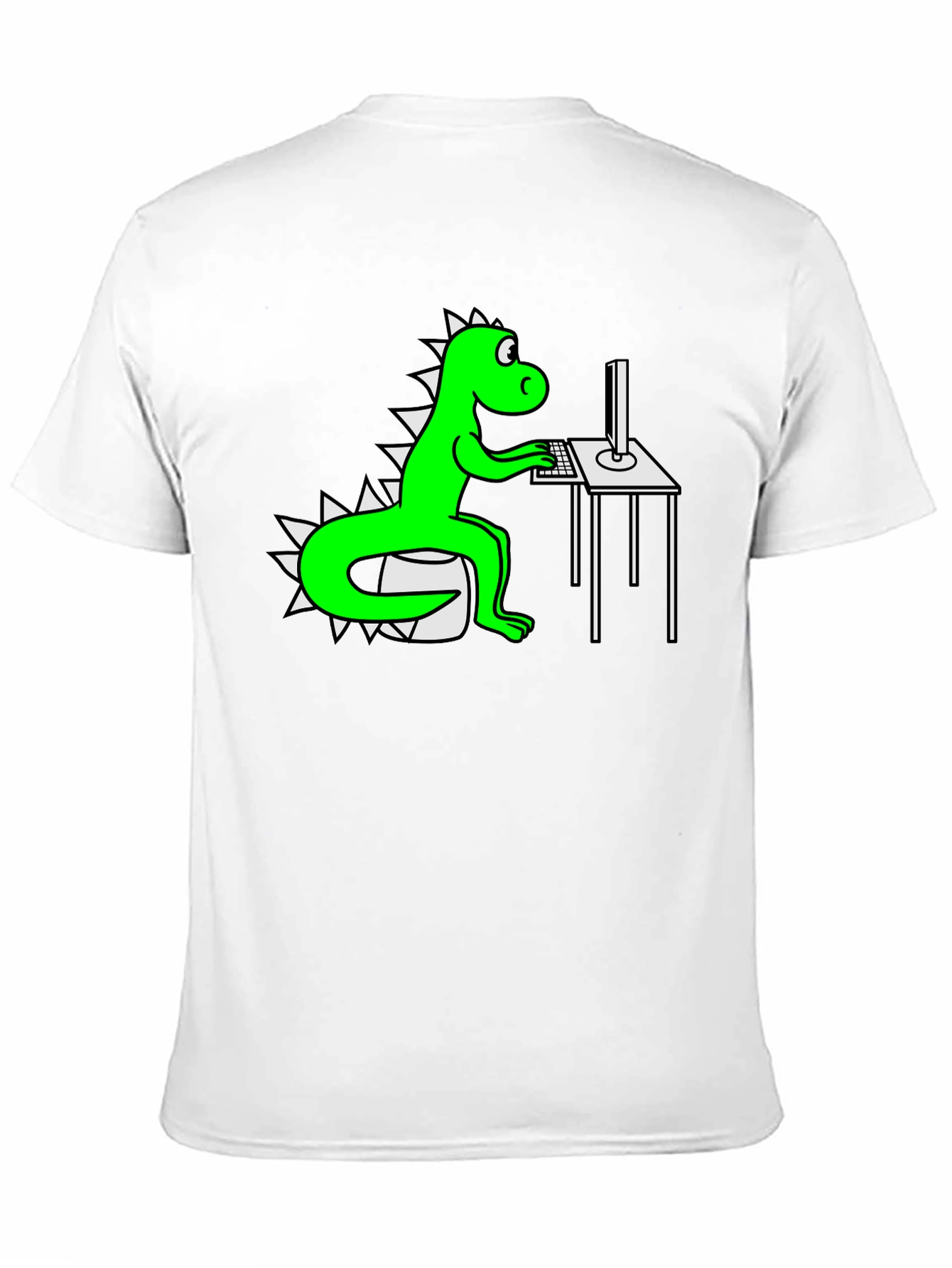 Black Dinosaur Programmer T-Shirt view 11