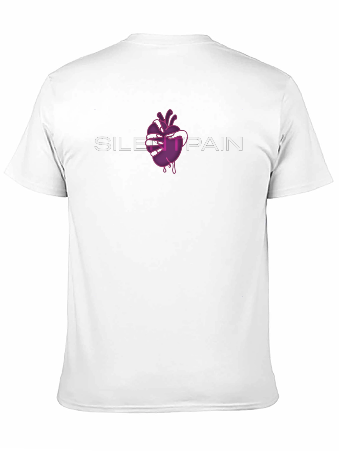Black Silent Pain Graphic T-Shirt - Black view 11