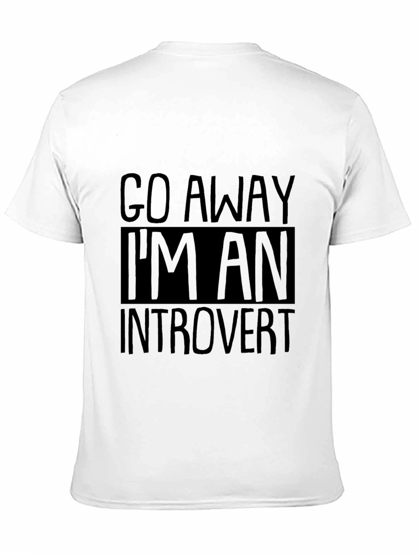 Black Go Away I'm An Introvert Black T-Shirt view 11