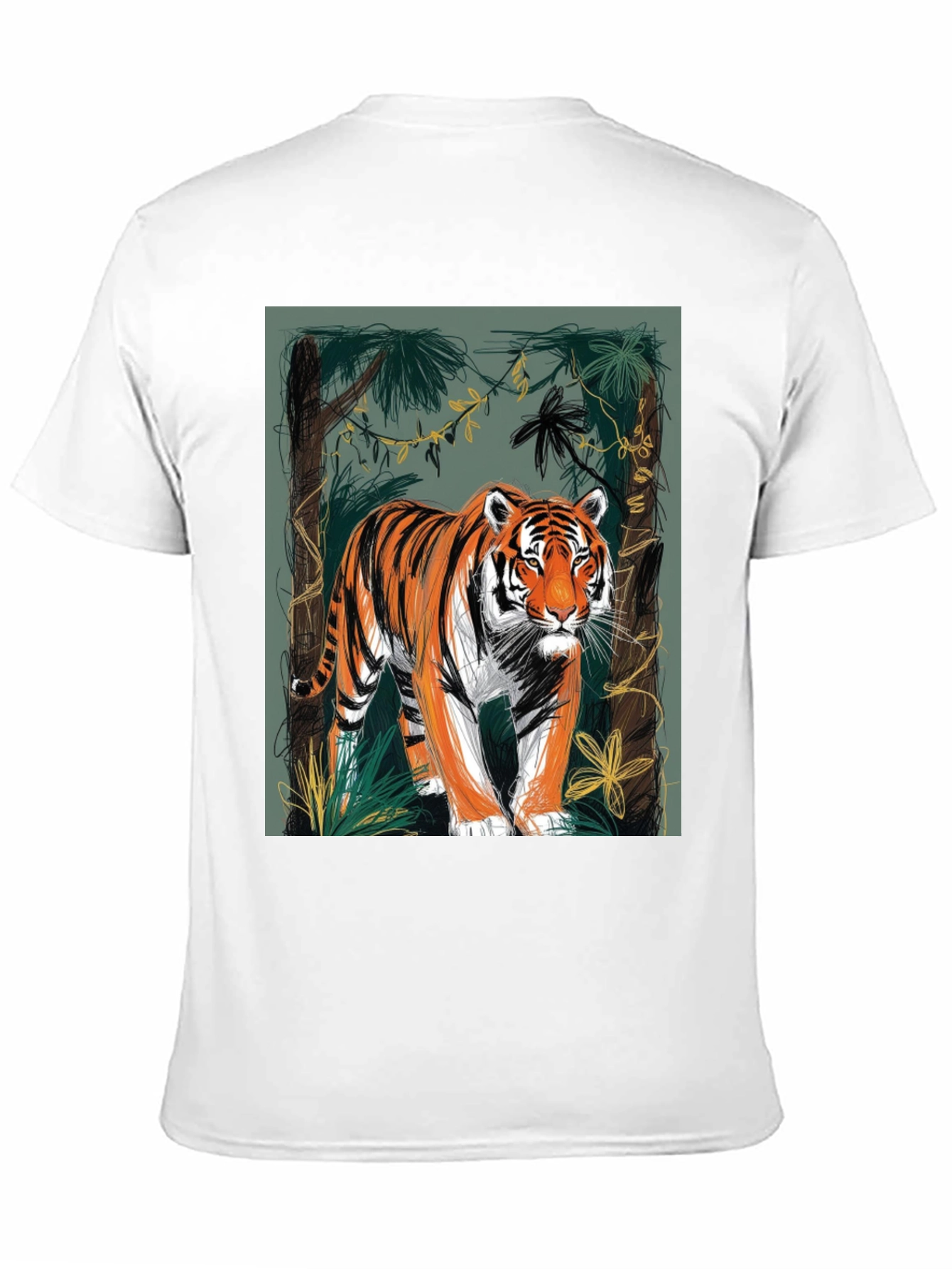 Black Tiger Graphic Tee - Jungle Design view 11